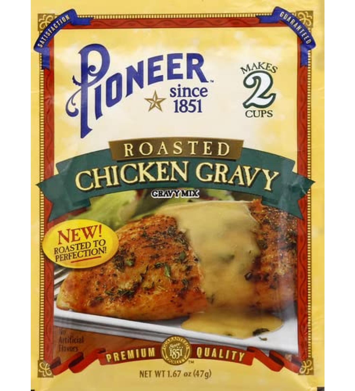 Pioneer Brand Roasted Chicken Gravy Mix Packets 1.67 Oz (Pack of 6)
