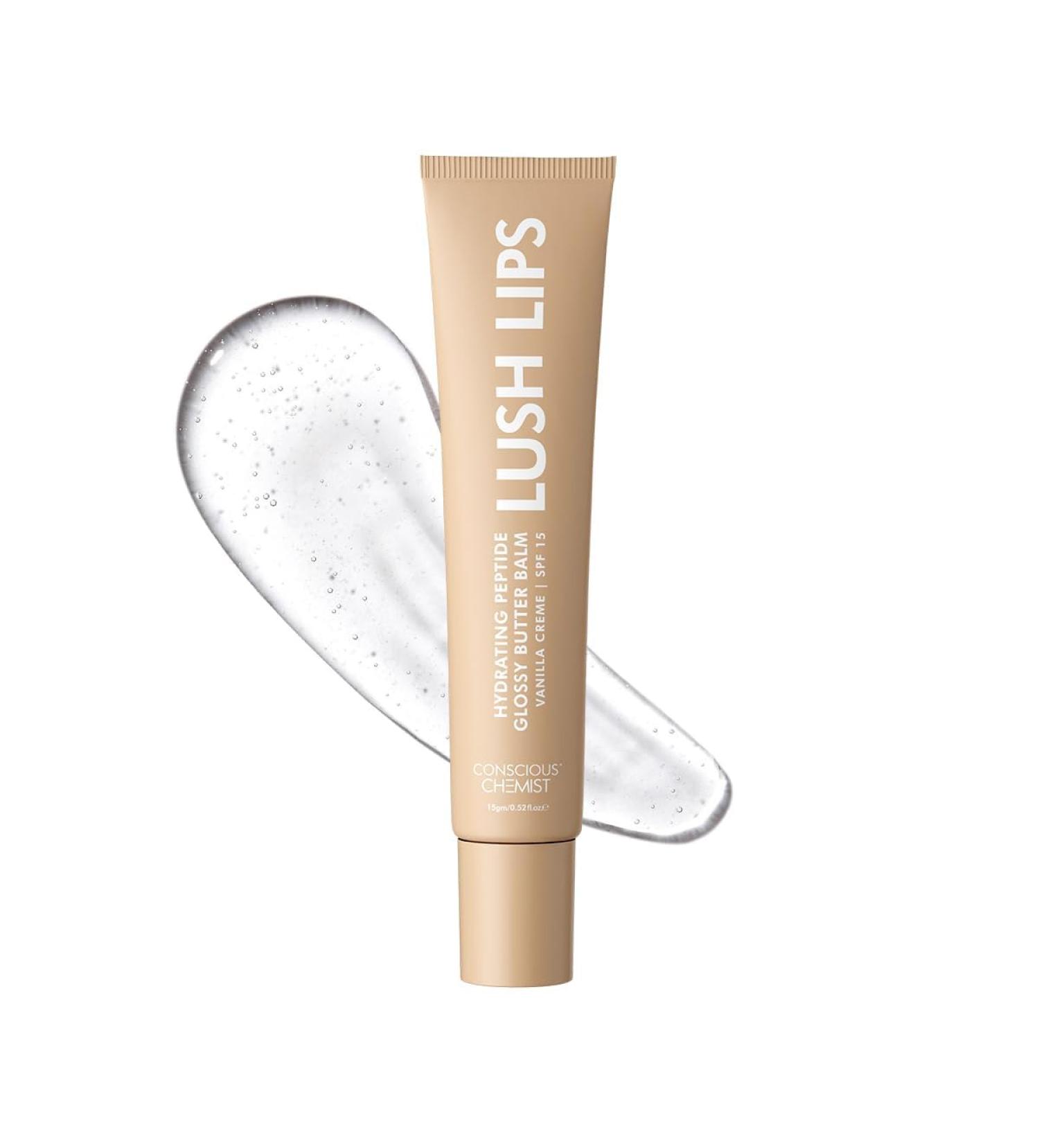 Peptide Lip Balm SPF15 - Vanilla Creme | 24 hr Hydration & Moisturizing Lip Balm for Dark & Pigmented Lips | Sun Protection | Soothes Dry Lips & Repair Moisture Barrier - 15g - Buy Online on GoSupps.com