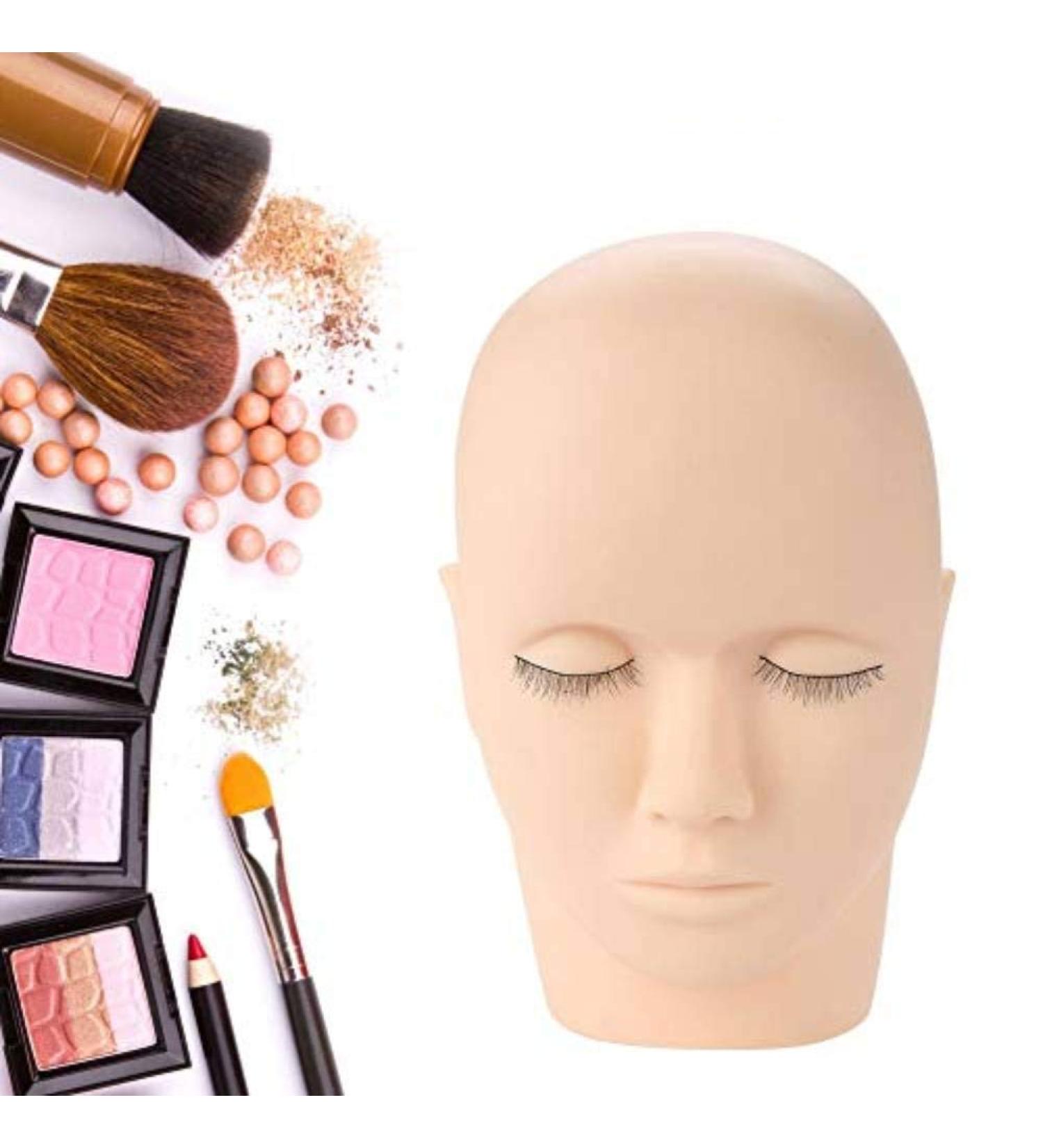 Eyelash Extension Training Head - Realistic Rubber Doll for Cosmetology & Makeup Shops | Perfect for Eyelash Extensions Practice - Buy Online on GoSupps.com