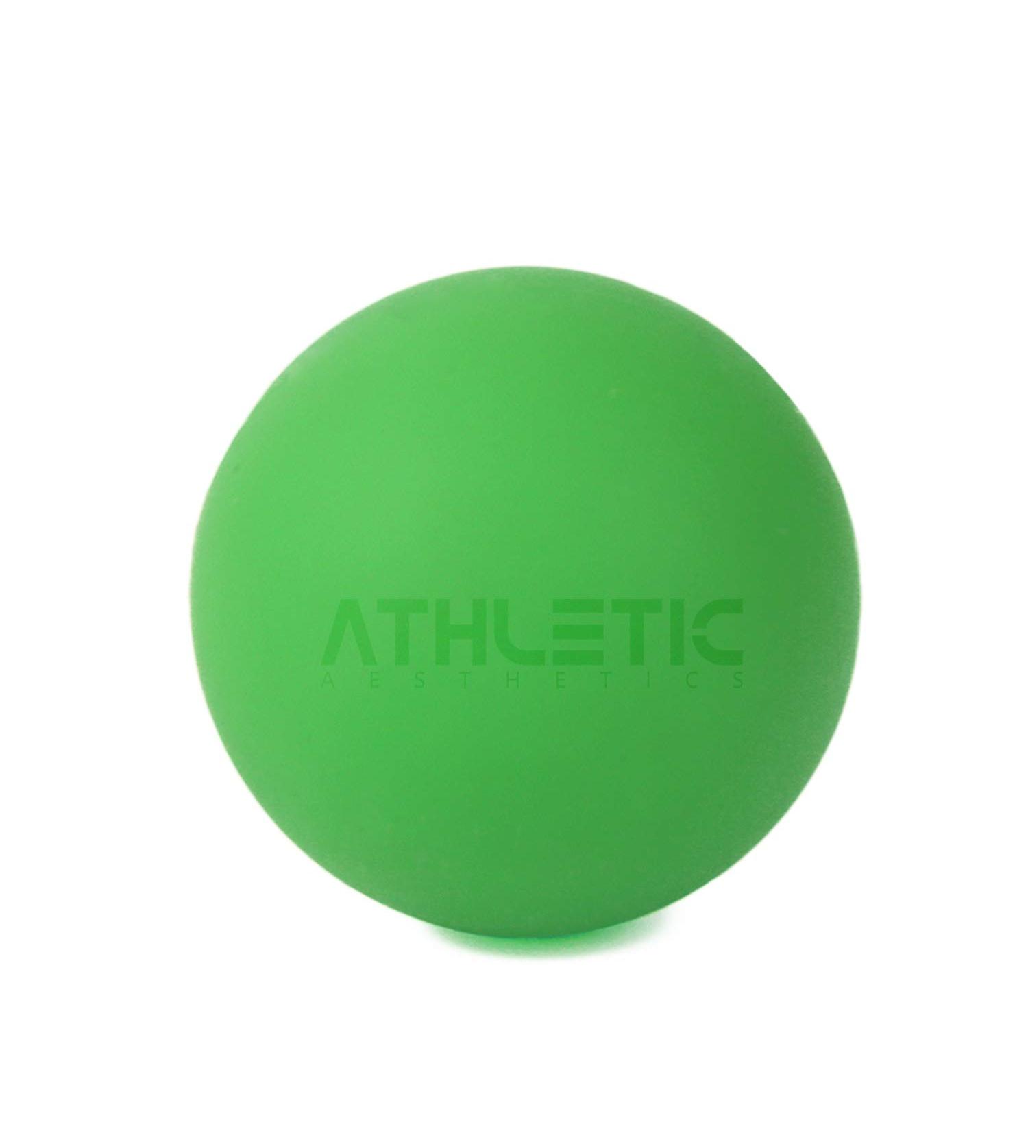 6cm Green Massage Ball - Lacrosse & Fascia Ball for Self-Massage & Trigger Point Therapy - Buy Online on GoSupps.com