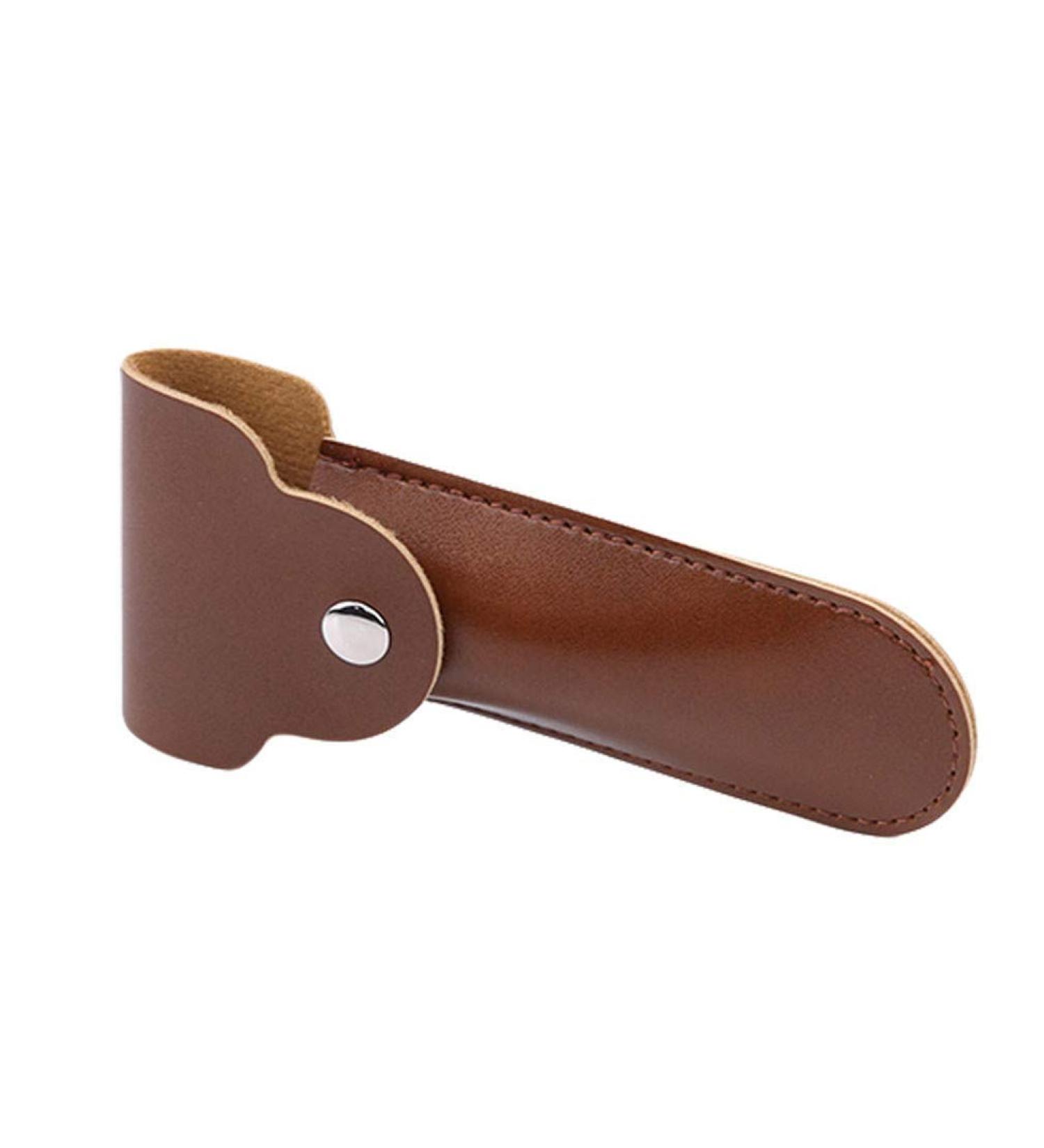 Premium Leather Shaver Case for Men | Retro Double Edge Razor & Shaver Storage Ideal for Dresser & Travel - Buy Online on GoSupps.com