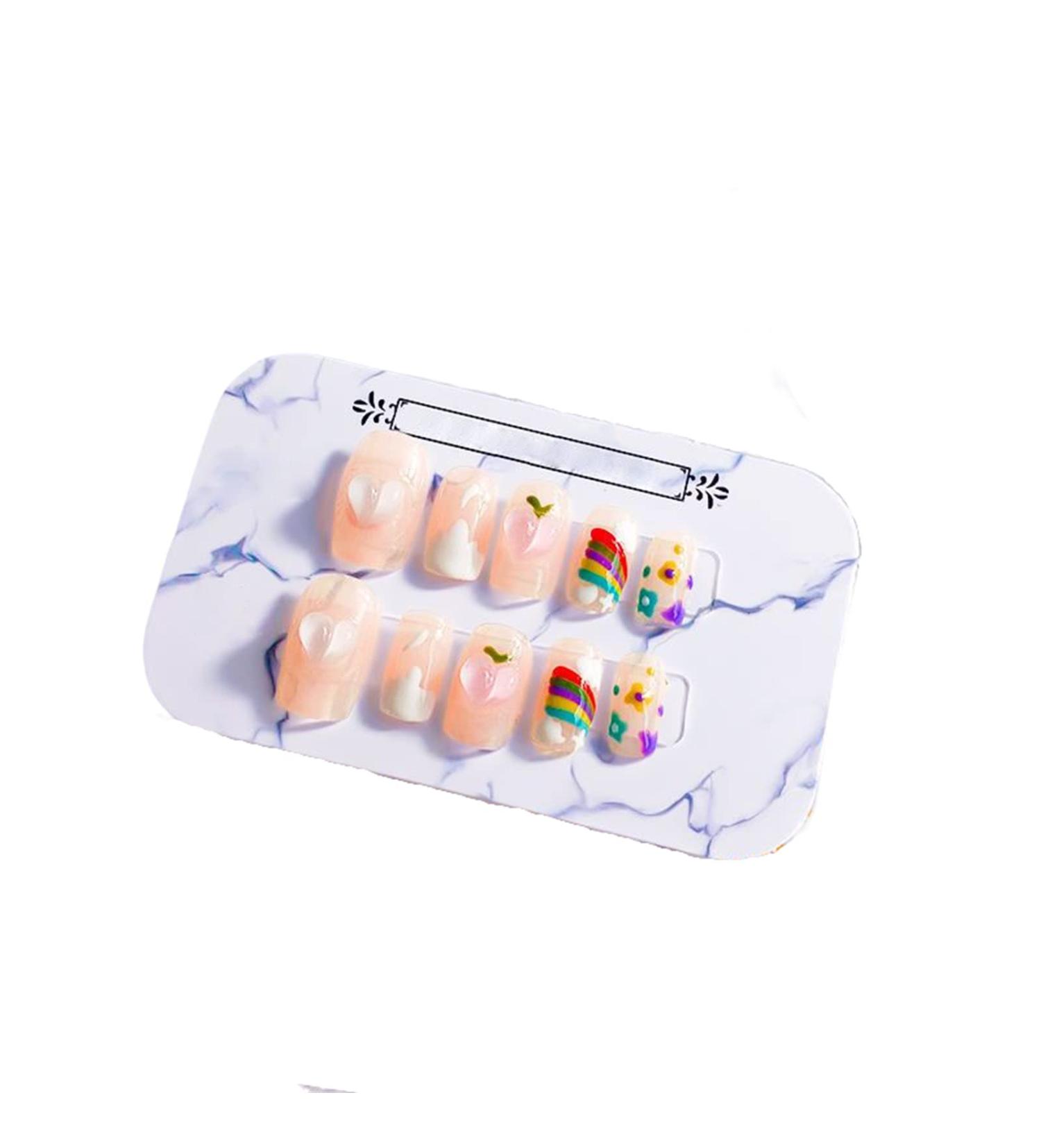 Bling Press on Nails Luxury Reusable Finish Fake Nails Handmade Nail Art with Design by Licensed Manicurist (S B) (H L) H Large - Buy Online on GoSupps.com