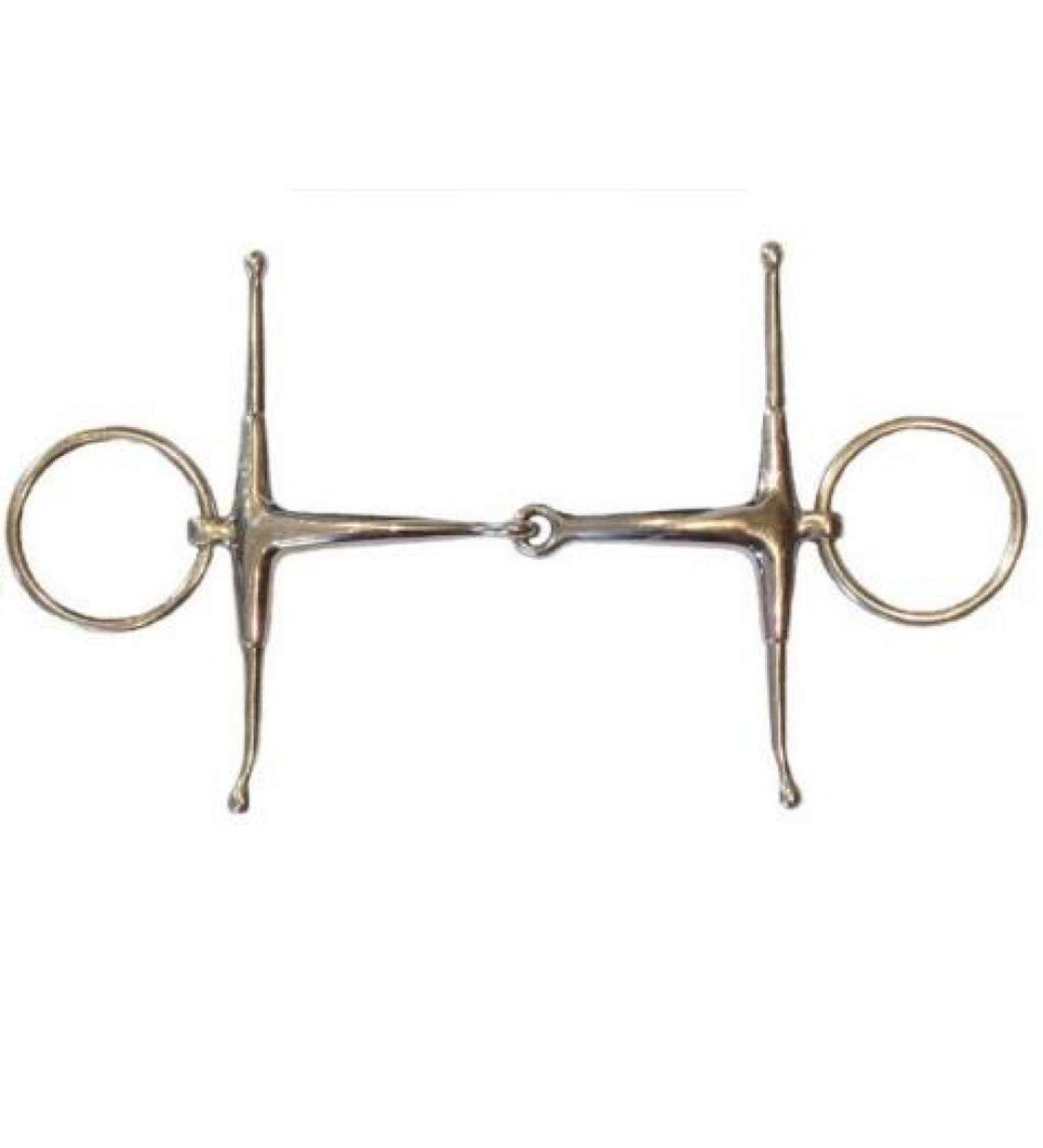 HKM full cheek snaffle single jointed stainless steel 16mm/15.5cm