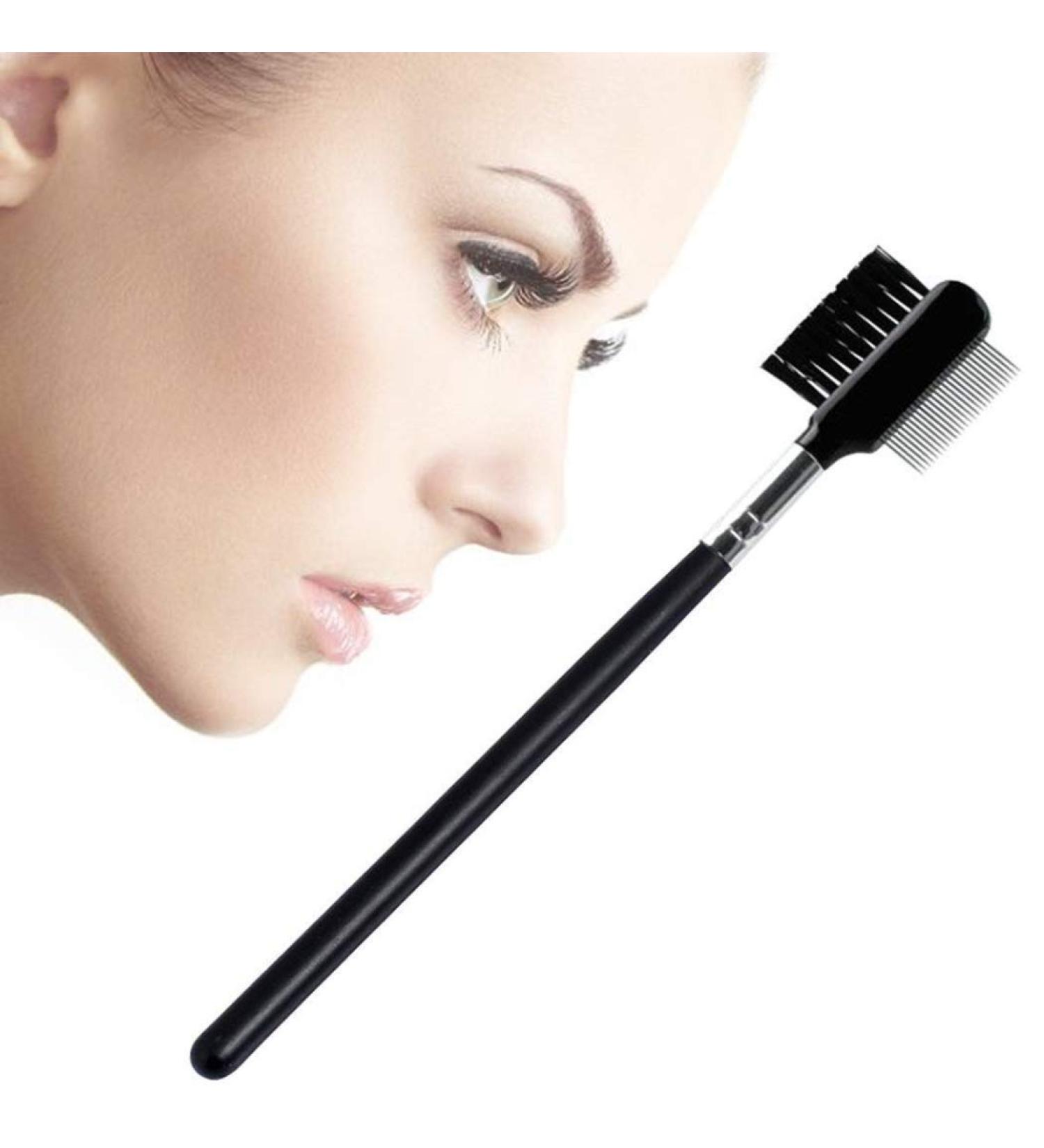 Shop Steel Eyebrow Eyelash Dual-Comb Extension Brush | Precision Metal Comb - 1PC for Perfect Beauty - Buy Online on GoSupps.com