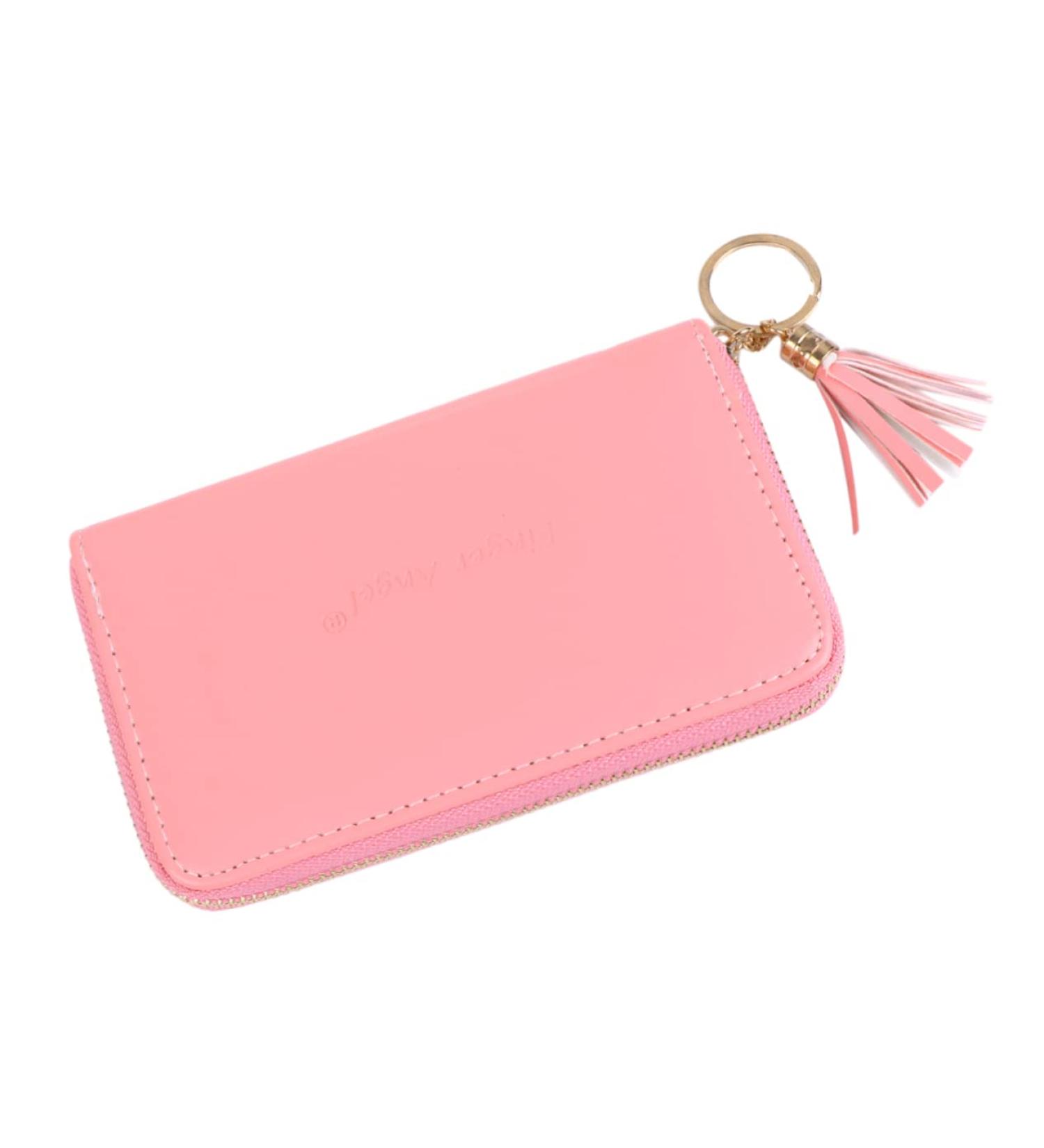 Healeved Nail Print Stencil Card Holder Nail Stamping Plates Holder Bag Stamp Plate Organizer Nail Stamping Plate Holder Small Stand Purse Stand Card Pouch Cards Square Pink Wallet Holder 16x12cm Pink - Buy Online on GoSupps.com