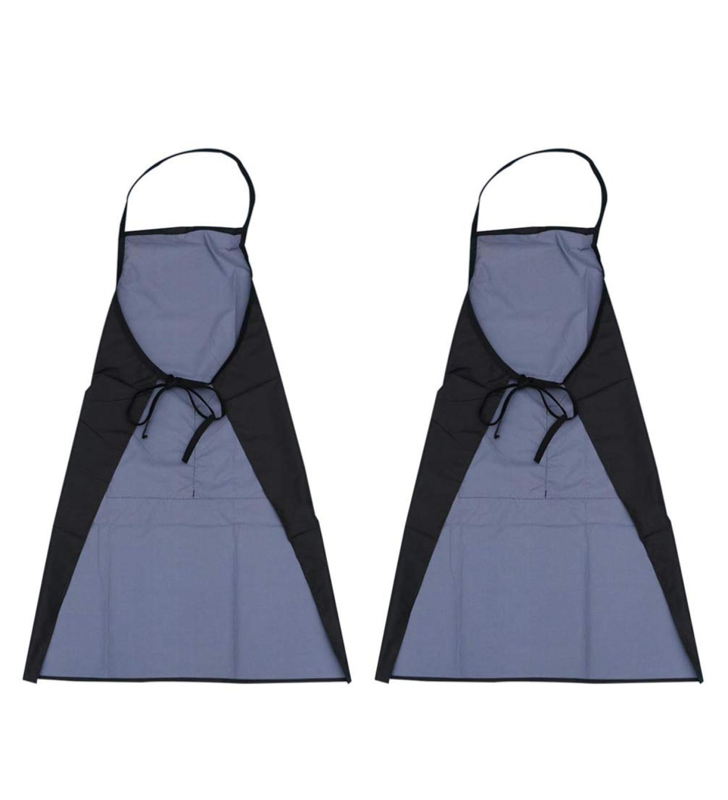 FRCOLOR Hairdressing Apron Set - 2pcs Black Salon Aprons for Hair Stylists, Painting, and Farmhouse Kitchen - Polyester Haircut Smocks for Hair Cutting and Coloring - Buy Online on GoSupps.com