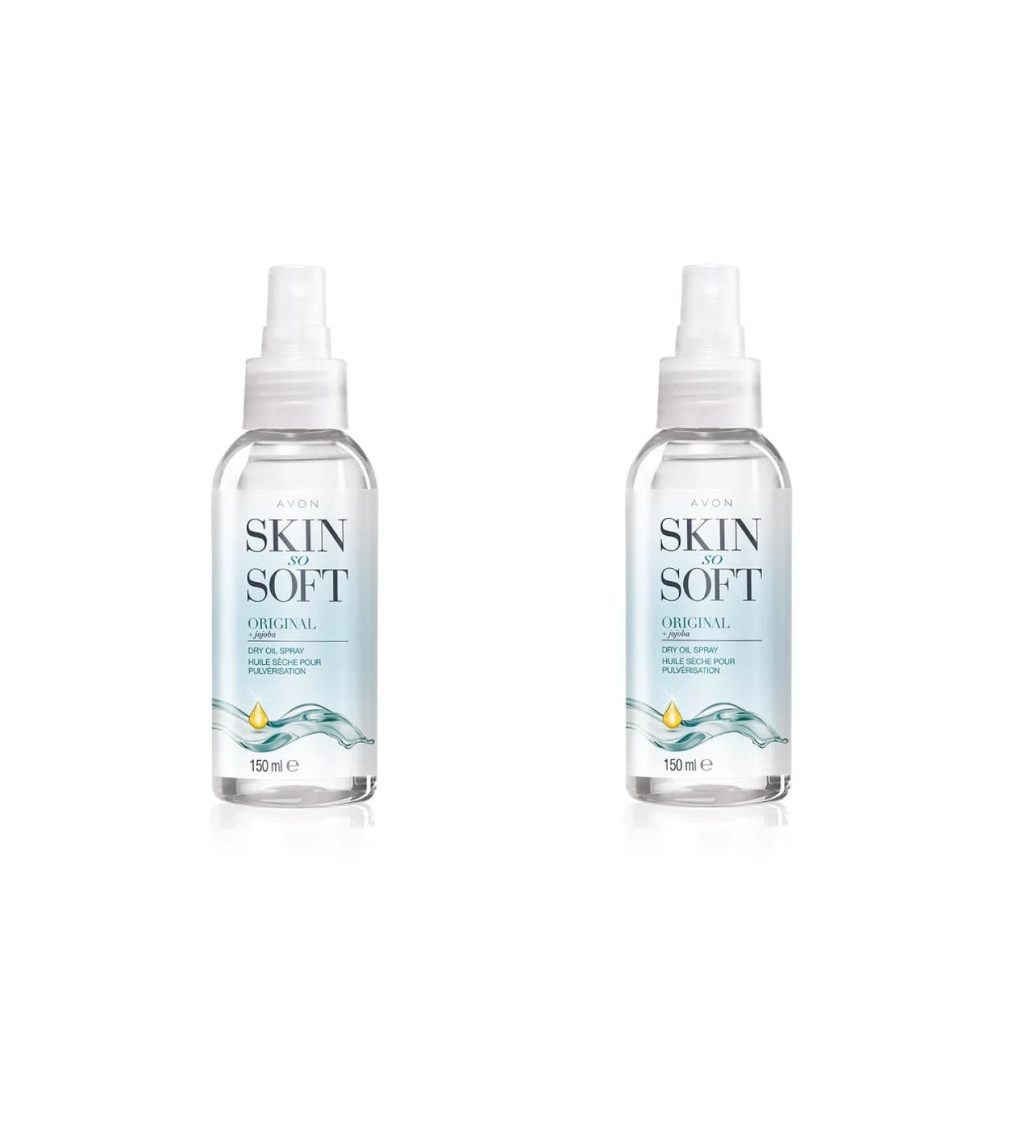 2 x Avon Skin So Soft Dry Oil Spray with Citronella - The Perfect Alternative to Mosquito Repellant