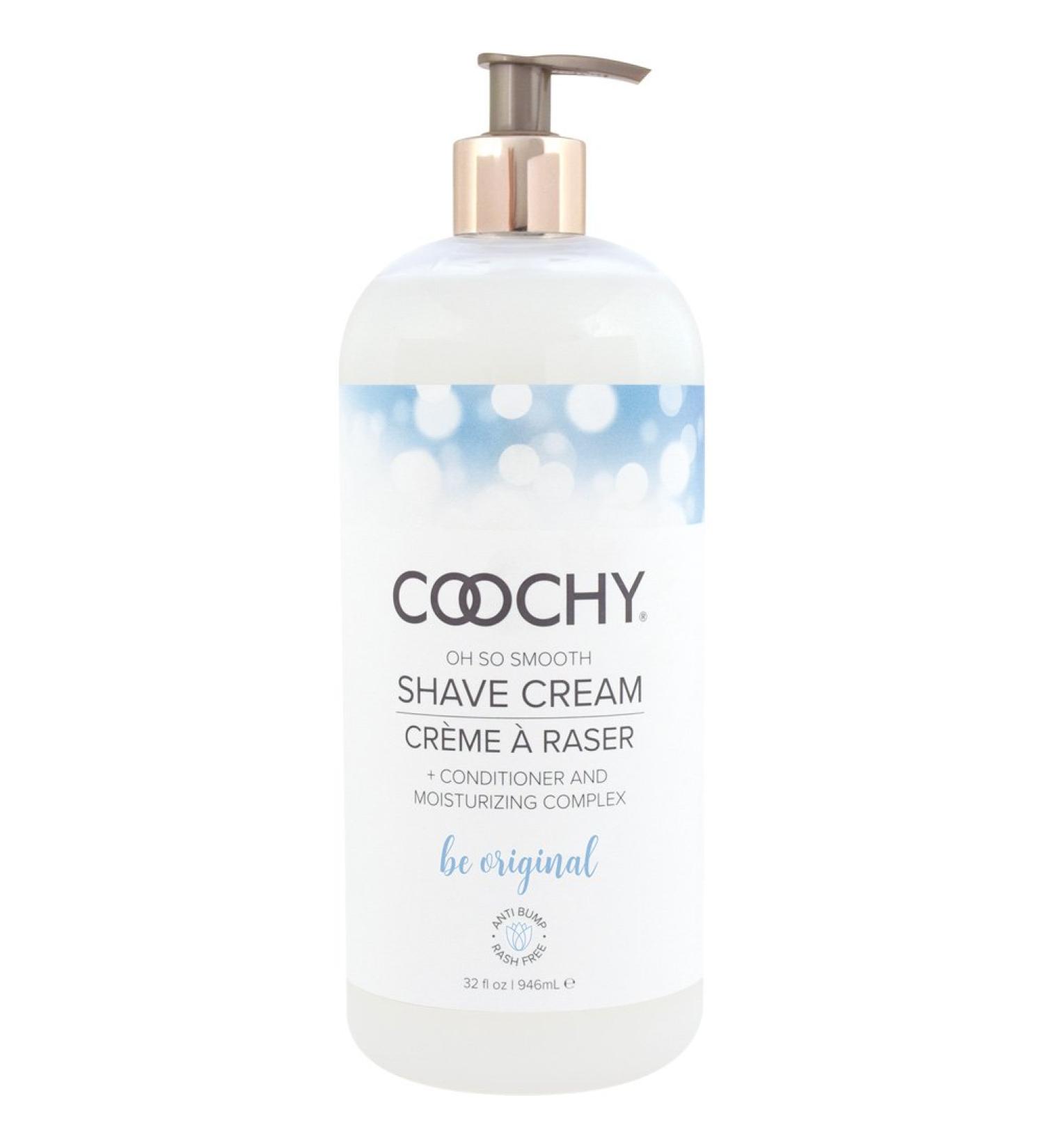 Coochy Rash-Free Shave Cream 32floz - Ideal for Sensitive Skin, Anti-Bump Formula with Jojoba Oil - Safe for Body & Face - Buy Online on GoSupps.com