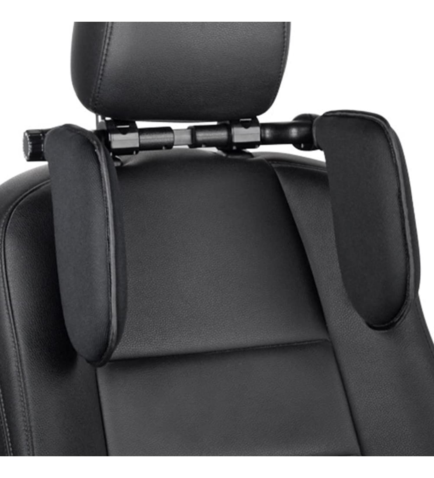 Premium Car Seat Headrest Pillow for Adults & Kids - Adjustable Neck Support for Travel - Black - Buy Online on GoSupps.com