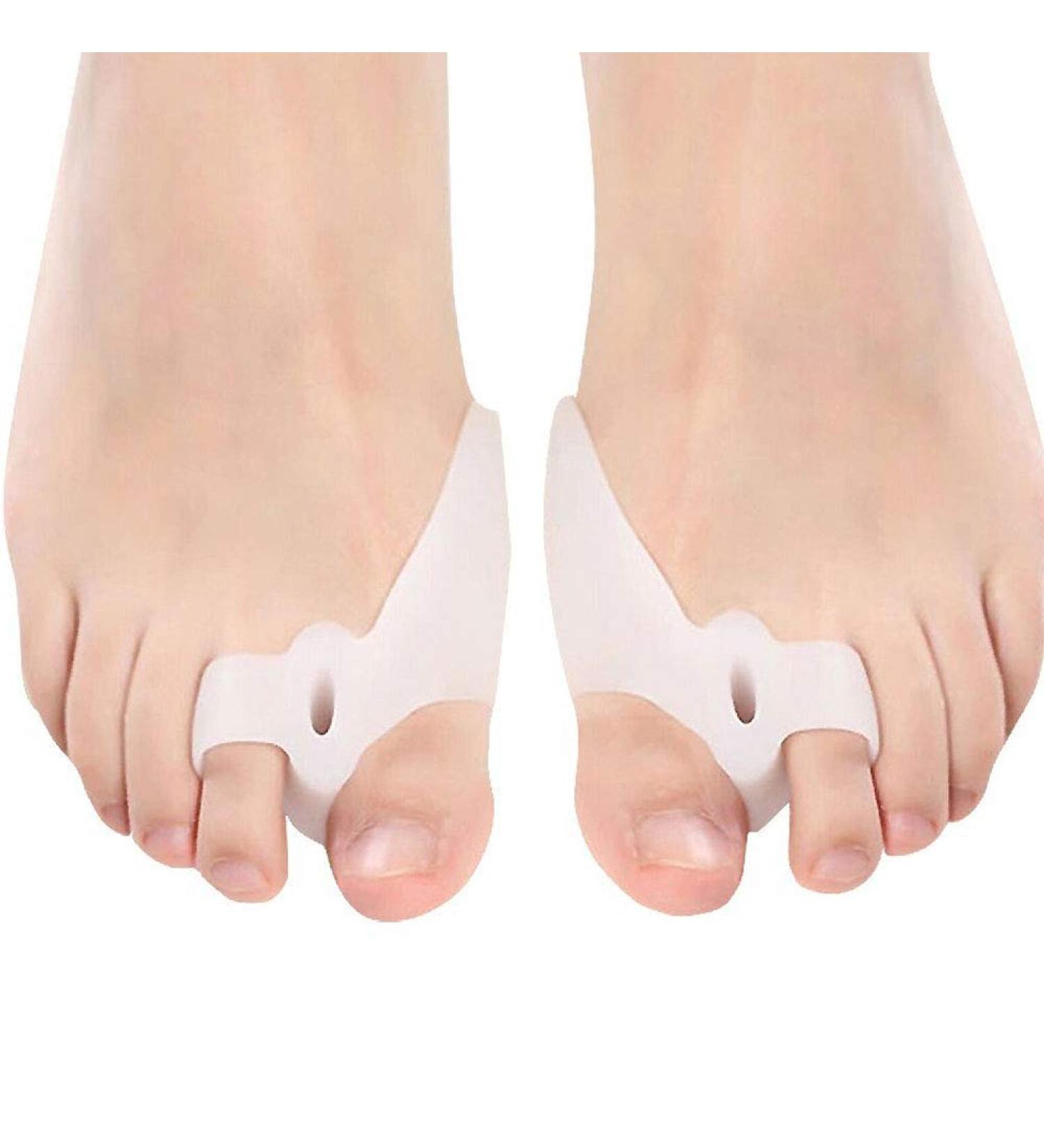 Pedimend Silicone Gel Big Toe Straightener Bunion Pain Relief Protector (4PAIR) - Gel Toe Separators - Absorbs Pressure & Eases Pain on Sore Bunion - Unisex - Foot Care - Buy Online on GoSupps.com