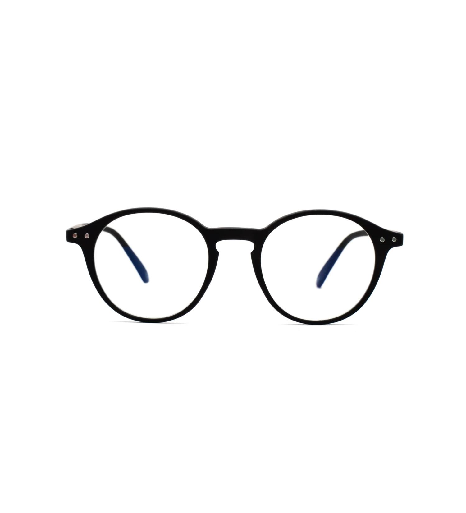 Muunel Blue Light Blocking Glasses Essilor Lenses Luca UVAllBlue Women Round Shape Black Frame -1.00 Strength - Buy Online on GoSupps.com