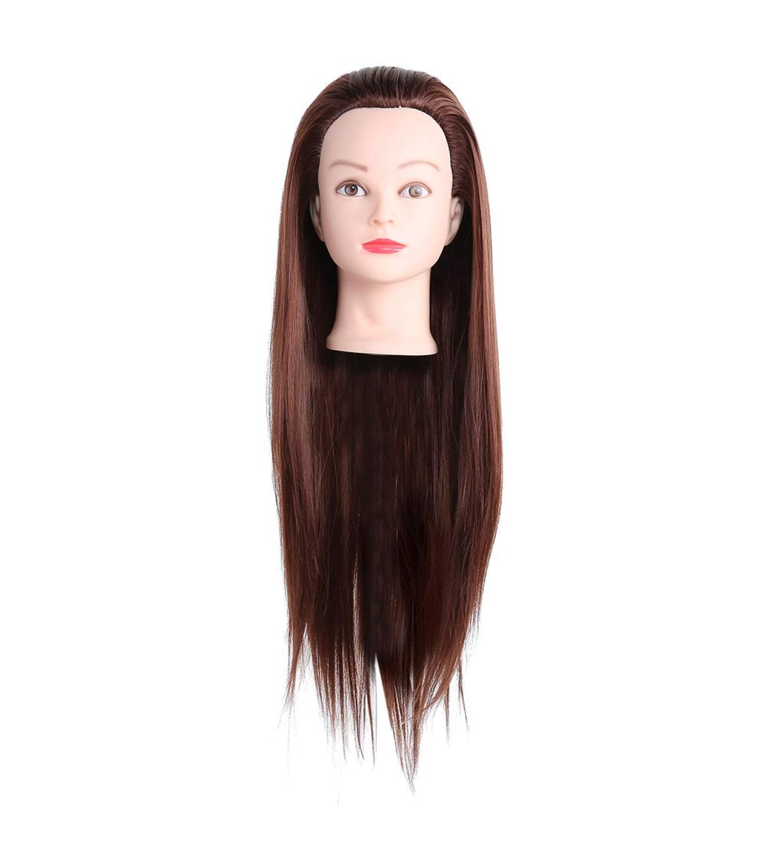 Shop Window Doll Head for Hair Styling Training - Brown Cosmetology Practice Tool for Hairdressers - Buy Online on GoSupps.com