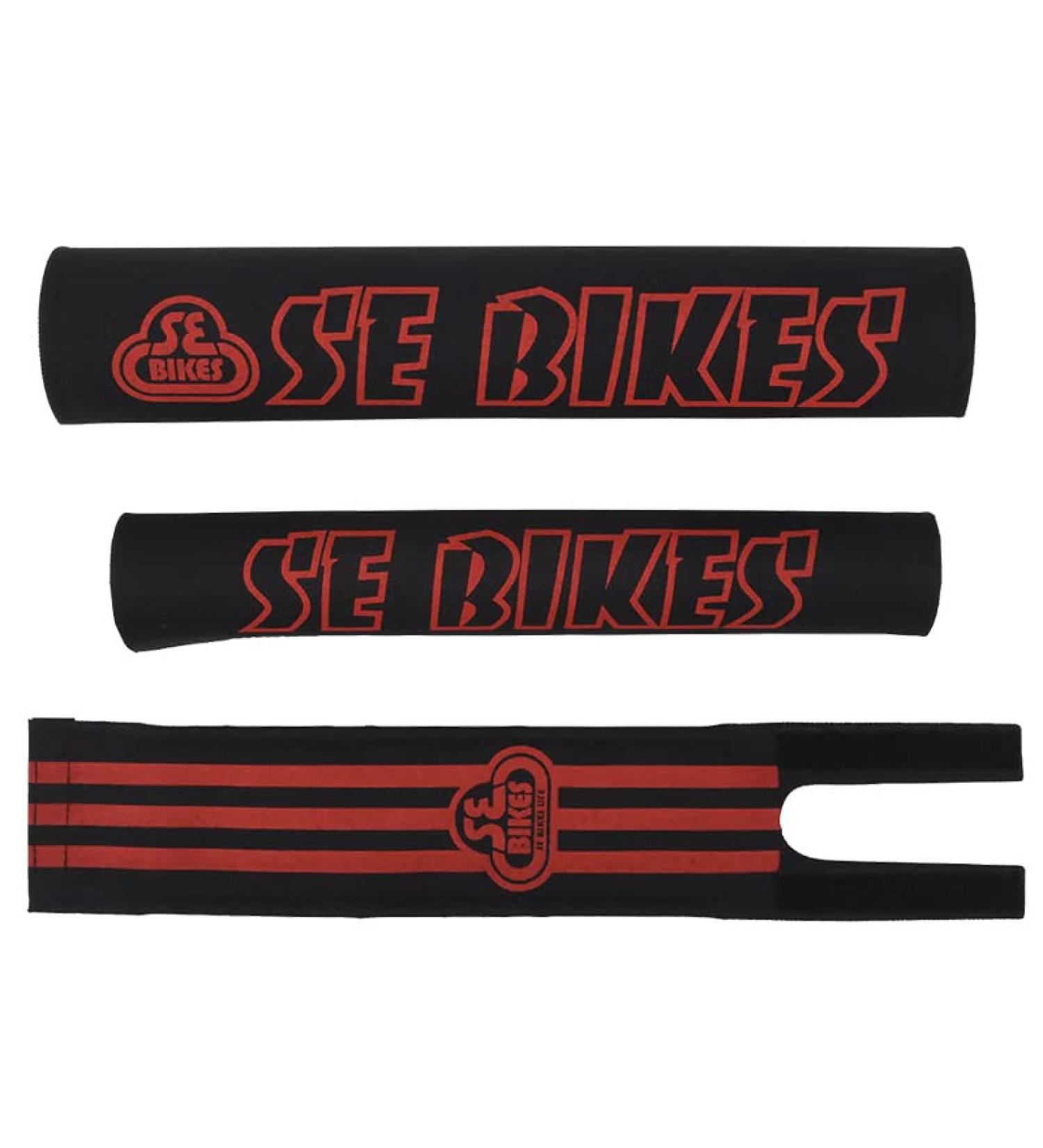 SE Racing BMX 3PC Pad Set Black/Red