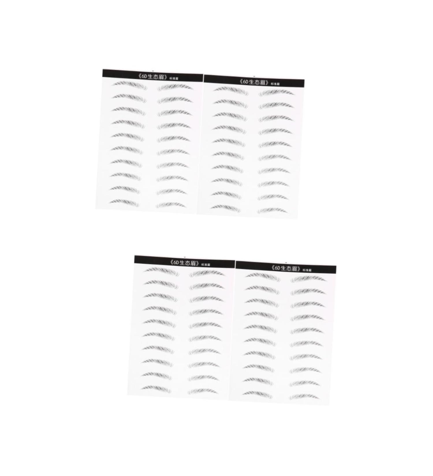 Ipetboom 4 Sheets Pairs False Eyebrows Eyebrow Stickers for Makeup Simulation Eyebrow 6 Proof Patch - Buy Online on GoSupps.com