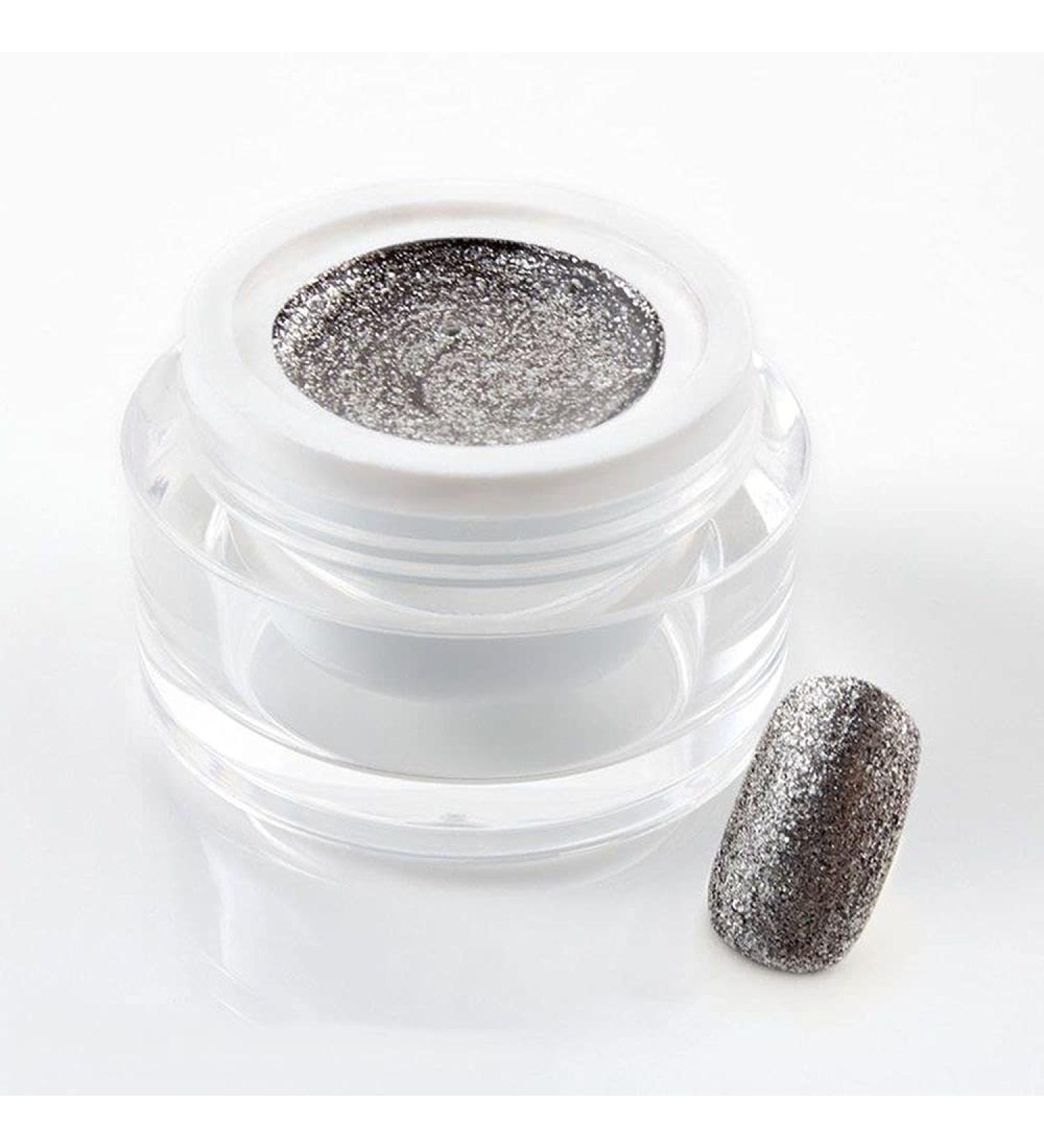 5 ml exclusive UV color gel/color gel/glitter gel - in Glam Glitter Moonstone - with real silver