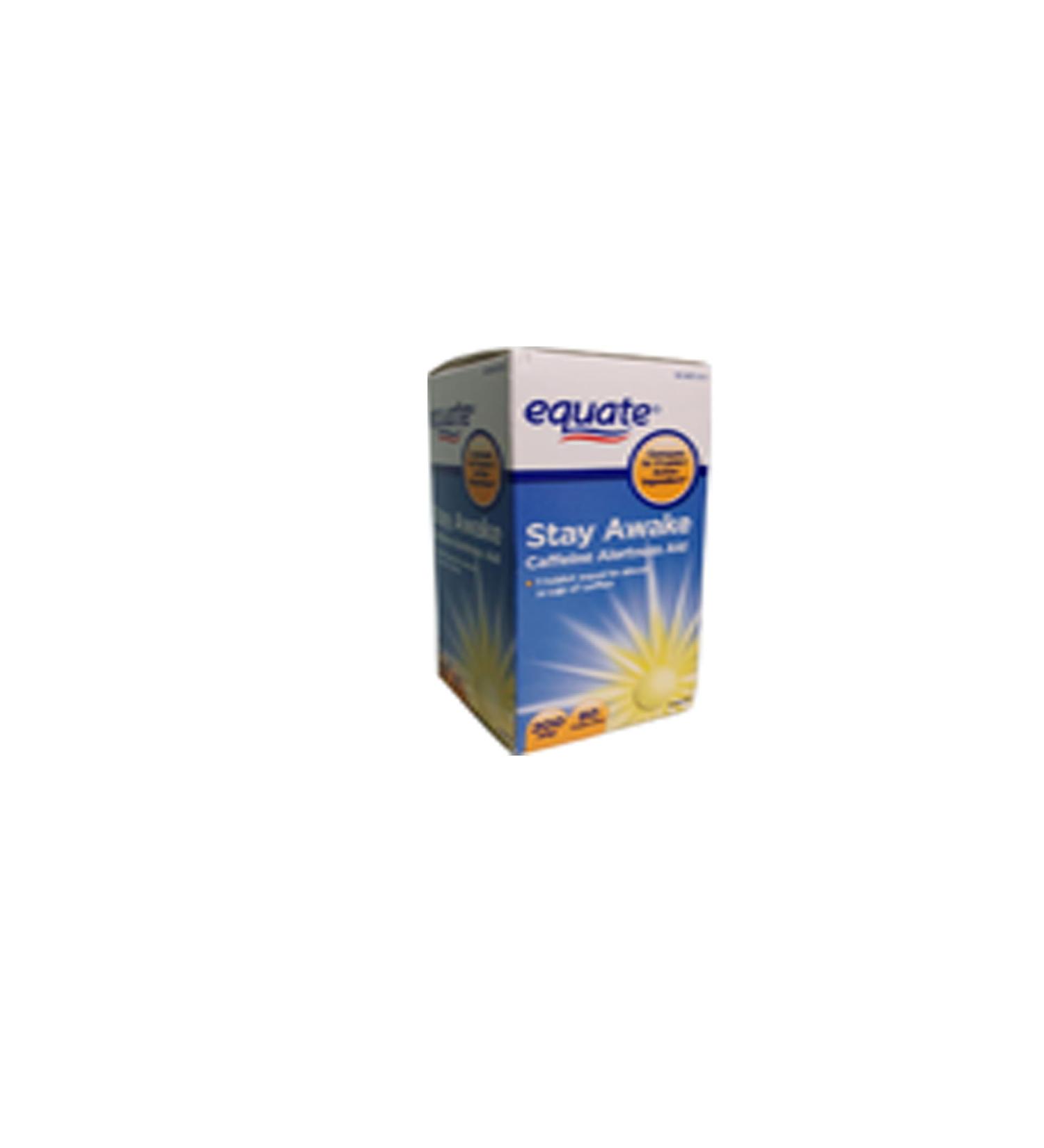 Healthy Surplus Equate Stay Awake - 200 mg Caffeine - 80 Tablets and Vital Volumes Vitamins A to Zinc Tips Card - Bundle