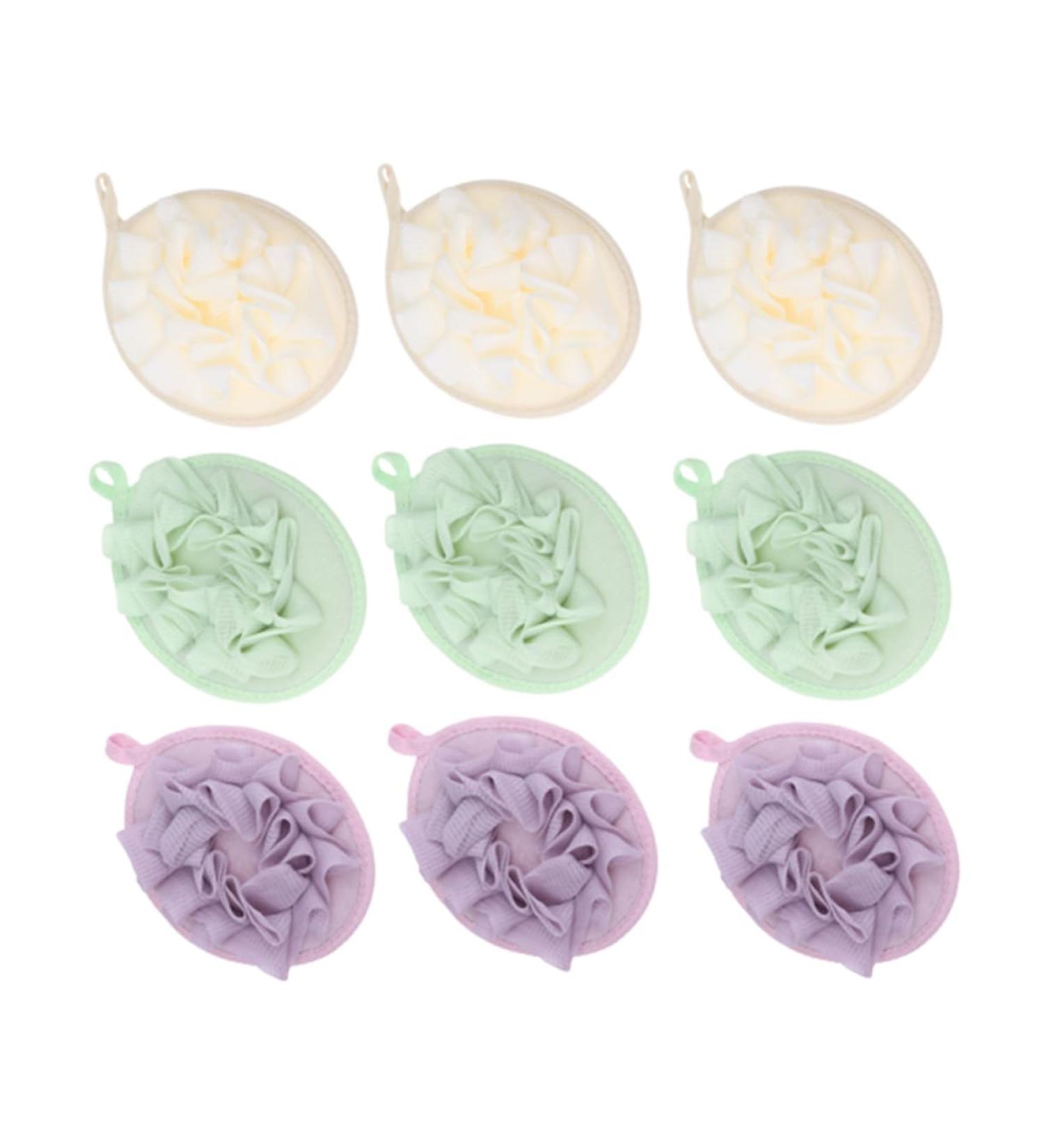 NOLITOY 9pcs Mesh Bath Ball Set | Premium Loofah Shower Pouf & Body Sponge | Soft Scrubber for a Refreshing Bath Experience - Buy Online on GoSupps.com