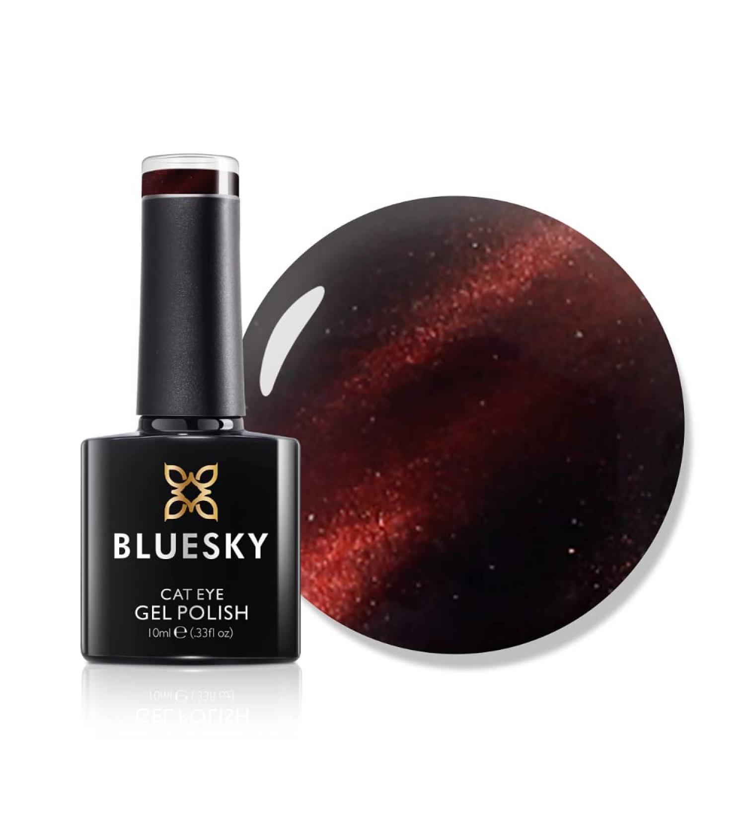 BLUESKY Gel Nail Polish Cat Eye Coat Red KA864 10ml Gel Polish (Requires curing under UV/LED Lamp and a Dark Base to obtain effect pictured) - Buy Online on GoSupps.com