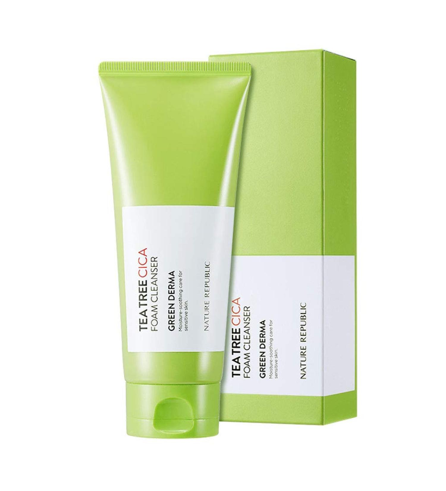 Nature Republic Green Derma Tea Tree Cica Foam Cleanser 5.07 fl. oz. / 150ml