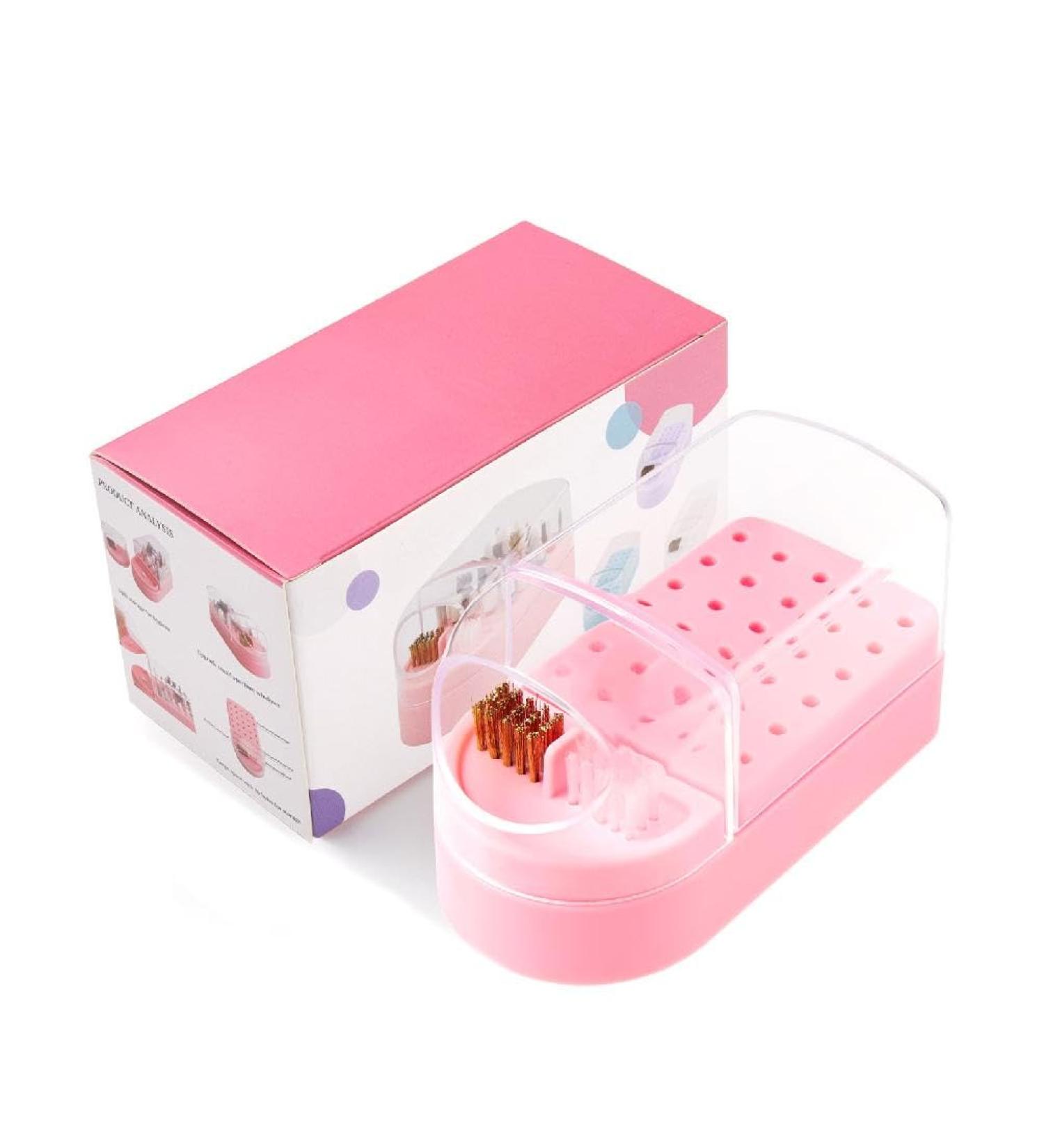 2 in 1 Nail Drill Bits Holder Nail Drill Bits Cleaning Brush Case 30 Holes Nail Art Drill Bits Stand Display Storage Box Nail Drill Bit Organizer Foot Care Home Use - Buy Online on GoSupps.com
