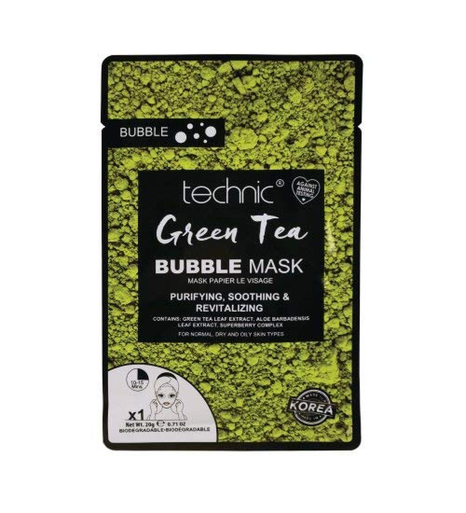 Technic Green Tea Bubble Purifying Facial Mask
