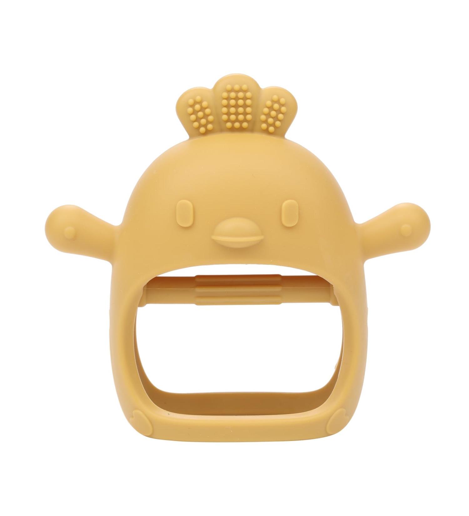 AIXMEET Baby Teething Mitten Toy - Silicone Teether for Babies (Yellow Chick) - Buy Online on GoSupps.com