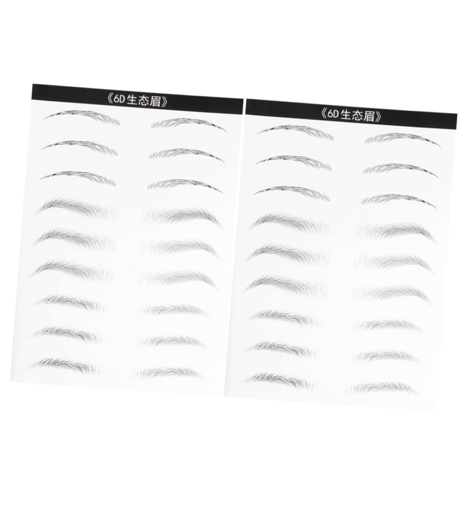 PLAFOPE 2 Pairs Eyebrow Shaping Template Artificial Eyebrow Patch Eyebrow Stickers Hair Woman Makeup Tools 21x15cm Black 003 - Buy Online on GoSupps.com