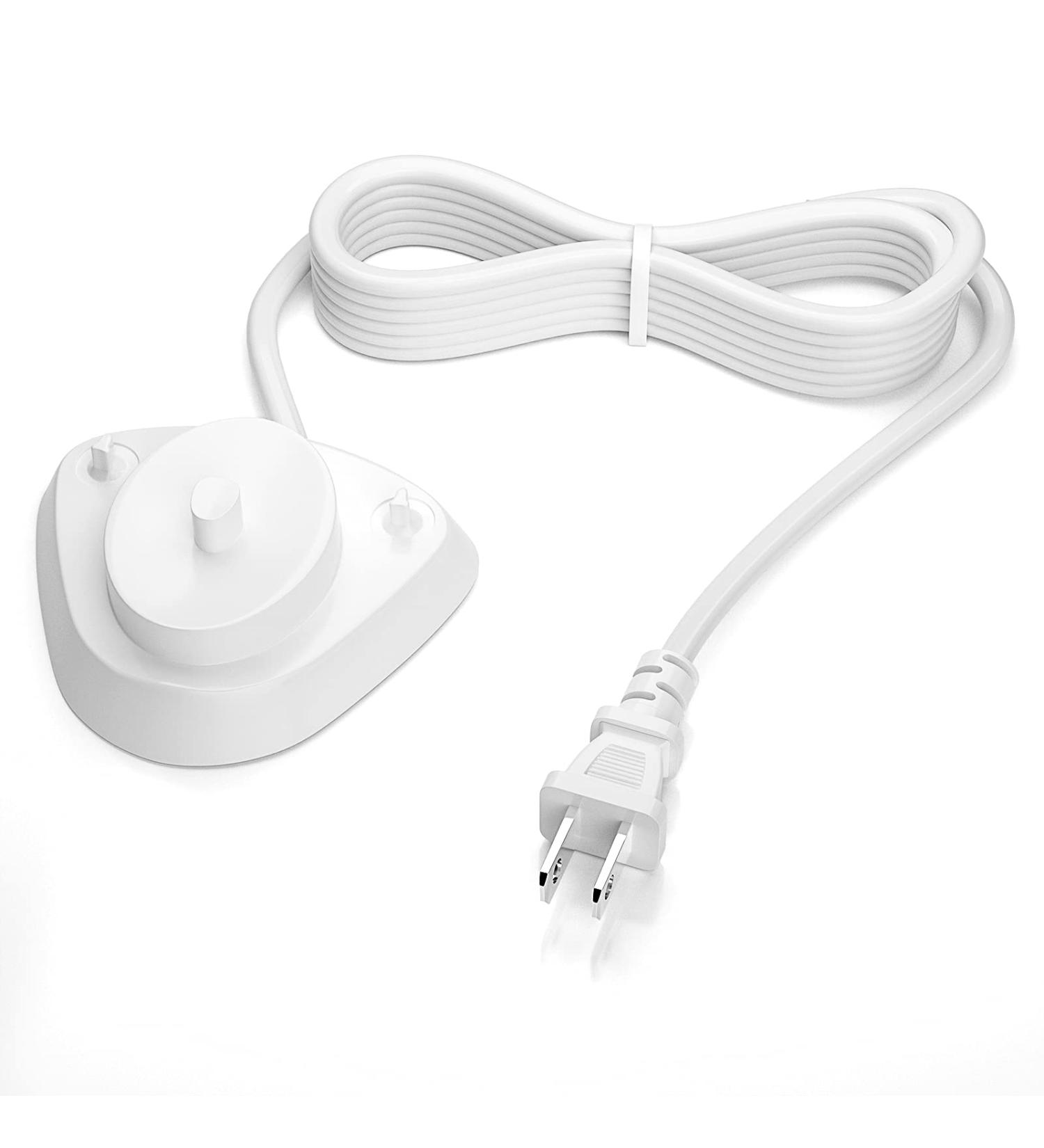 SoulBay Toothbrush Charger Model 3757 - Replacement for Braun Oral B Electric Toothbrushes - IPX7 Waterproof Base - Includes 2 Brush Head Holders - White - Buy Online on GoSupps.com