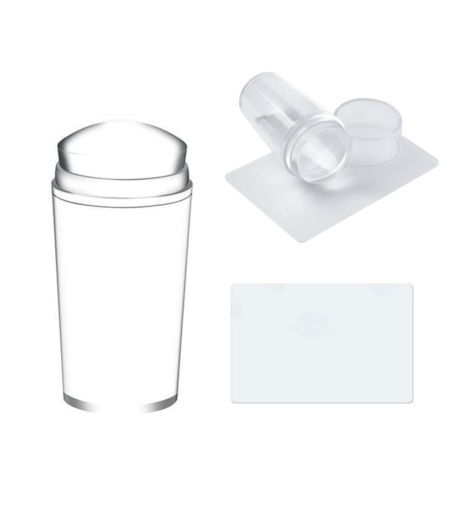 Nail Stamper Kit with Silicone Jelly Stampers, Scraper, and 3D Nail Stickers - Clear Nail Art Manicure Tools for French Tips - Buy Online on GoSupps.com
