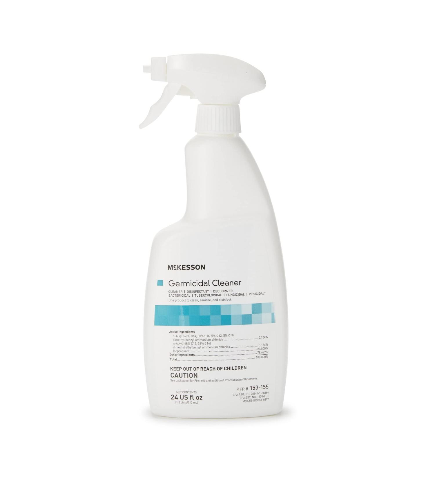 McKesson Surface Disinfectant Cleaner 24 oz Pump Spray - Alcohol-Based Germicidal Solution for Hospitals & Medical Use - Fast-Acting Non-Sterile Ready-to-Use - Buy 6 Packs Online - Buy Online on GoSupps.com