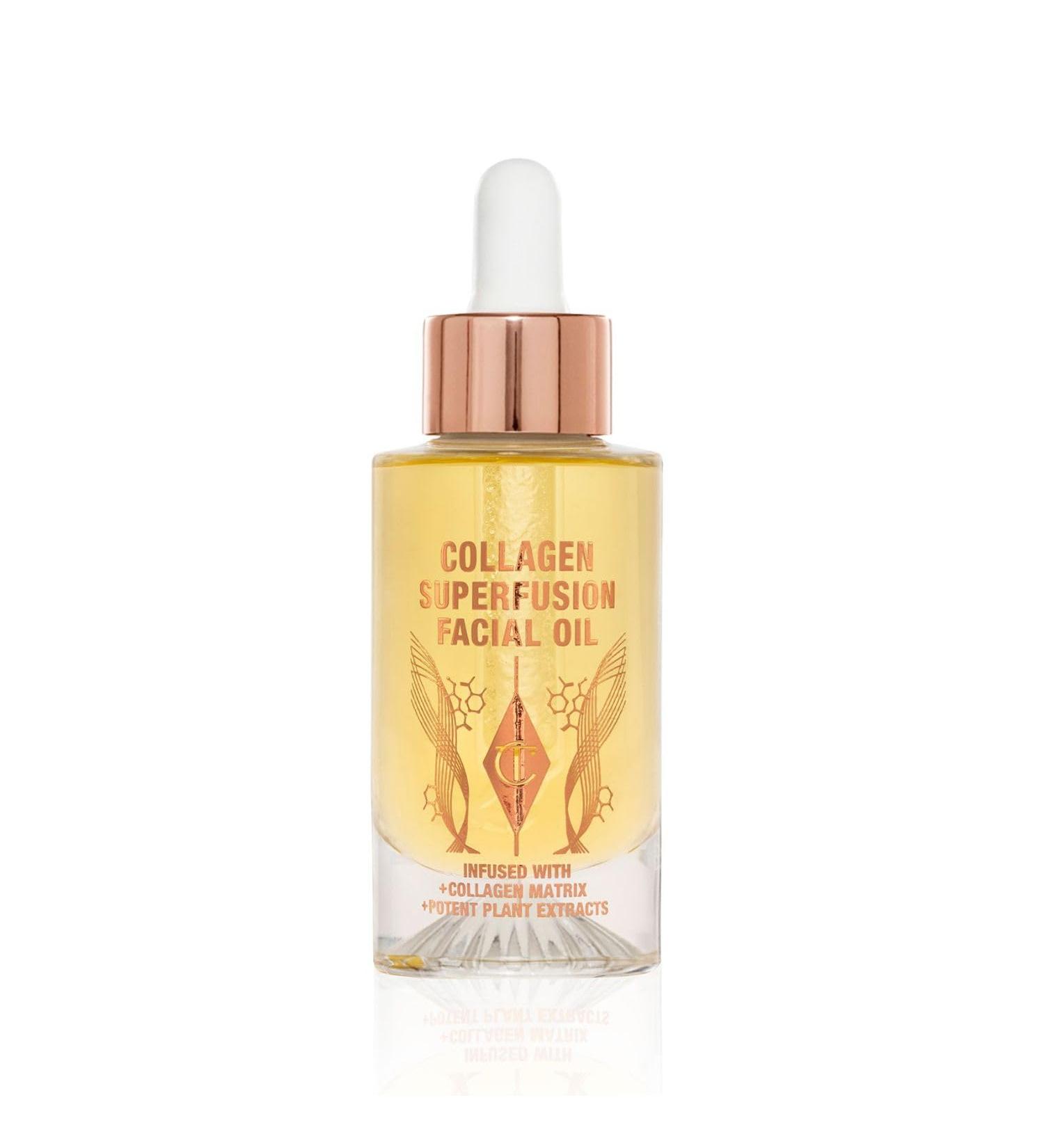 Charlotte Tilbury Collagen Superfusion Face Oil - Skin-Nourishing Collagen Facial Oil for a Glowing Plump & Healthier-Looking Complexion - Enriched with Essential & Superfood Oils (8ml) - Buy Online on GoSupps.com