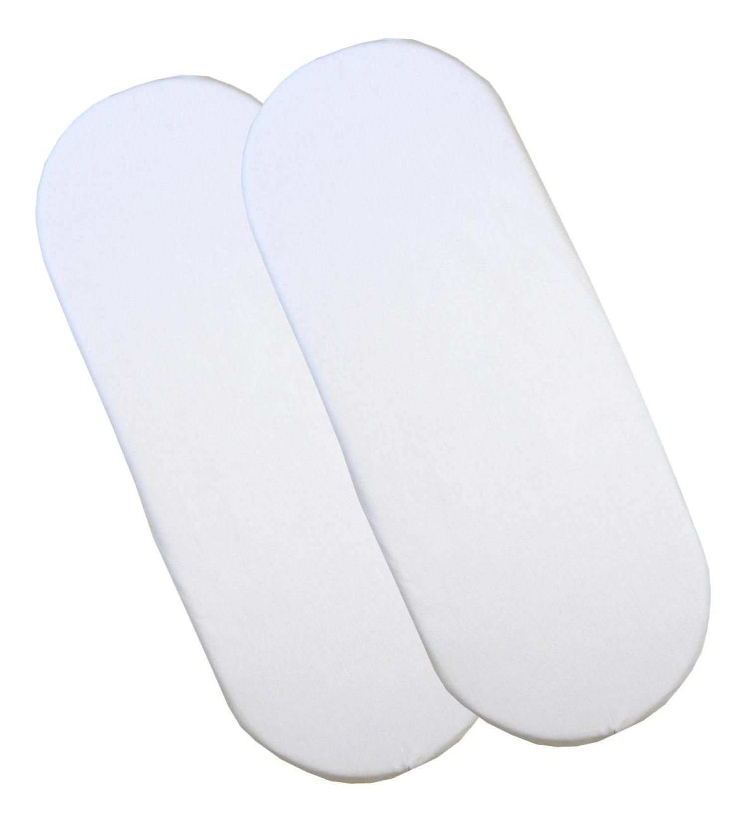 Buy BabyPrem Moses Basket Bassinet with 2 Cotton Fitted Sheets - 76 x 28cm - White | International Shipping Available - Buy Online on GoSupps.com