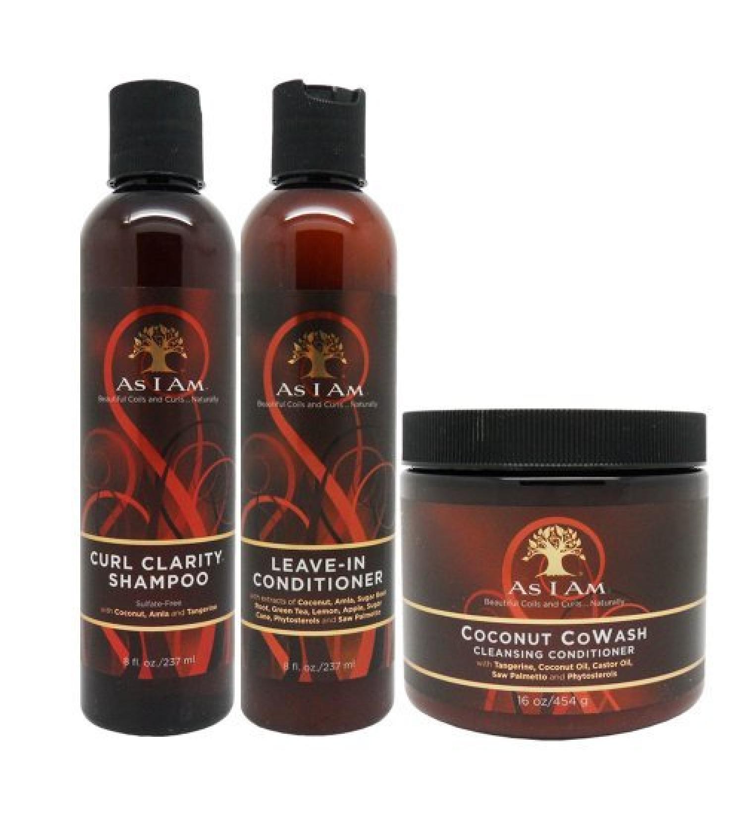 As I Am Curl Clarity Shampoo & Leave-in Conditioner 8oz  Coconut Cowash Cleansing Conditioner 16ozSET