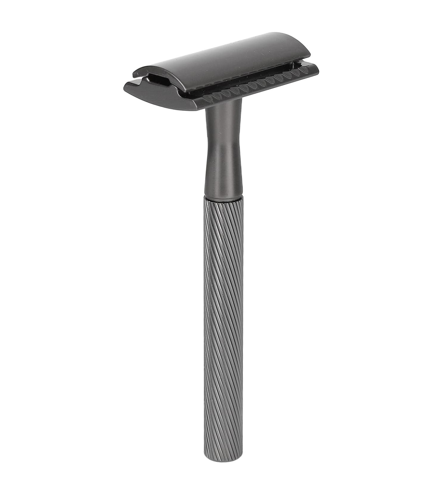 Double Edge Safety Razor - Ergonomic Washable & Portable | Perfect Birthday Gift (Black) - Buy Online on GoSupps.com
