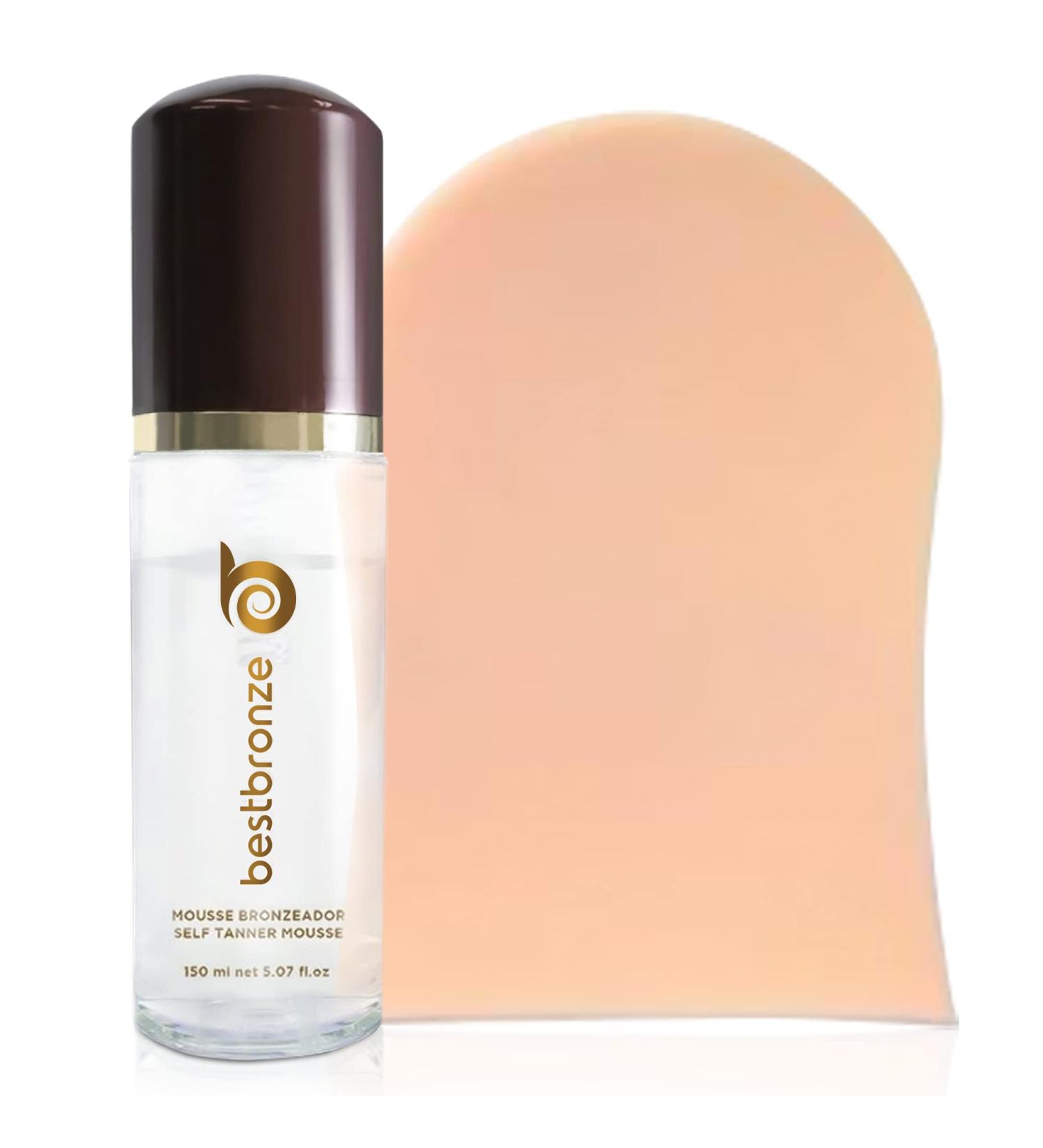 Bronze Self Tanner Mousse 5.07 fl oz with Tanning Mitt - Vegan Foam for Light to Dark Skin Tones - Easy Application for Oily, Sensitive, Dry Skin - Buy Online on GoSupps.com