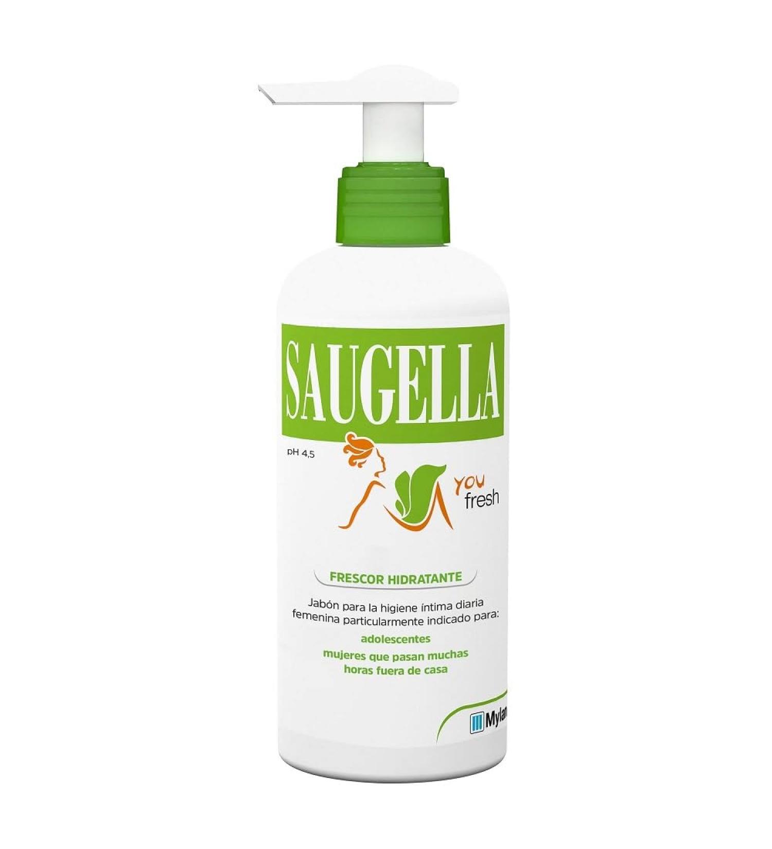 Jabón Íntimo Saugella You Fresh? Jabón de hygiene íntima diaria femenina para mujeres que buscan una sensación de frescor - pH 4.5-200 ml