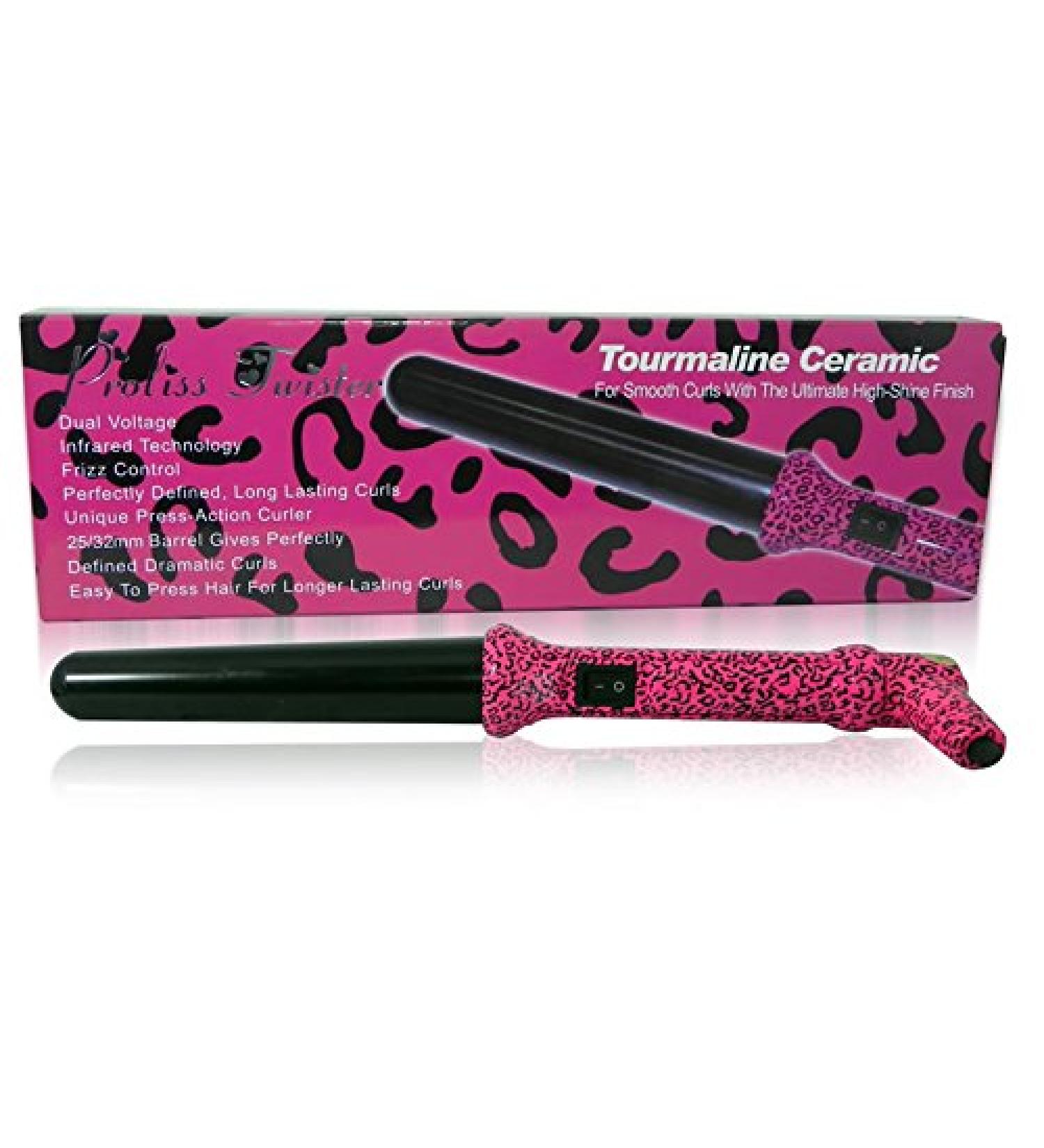 Authentic NIB Animal Twister Pink Leopard (Cheetah) 25mm Curling Iron
