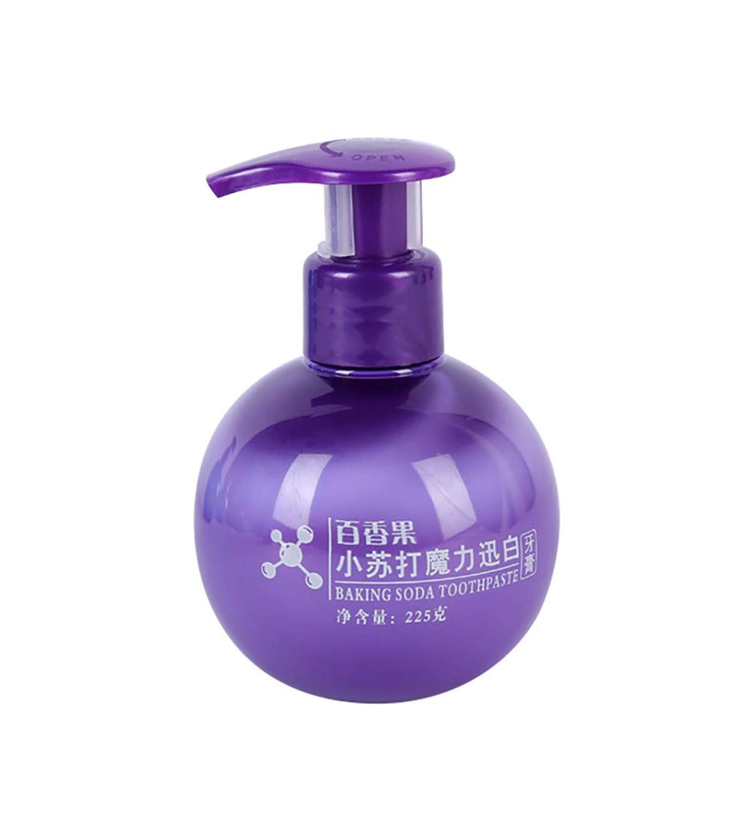 Dinglong Baking Soda Toothpaste - Stain Removal Whitening Toothpaste Fight Bleeding Gums Toothpaste 225g (Purple) - Buy Online on GoSupps.com