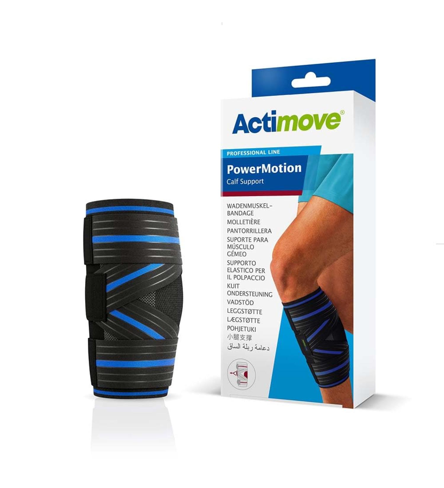 Professional PowerMotion Calf Muscle Support Sleeve for Men & Women | Shin Splints Relief Leg Cramps Varicose Veins | Charcoal Large - Buy Online on GoSupps.com