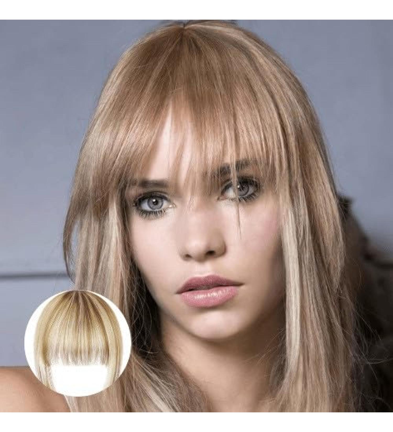 Bangs Hair Clip Air Bangs Fringe Clip in Bangs Real Human Hair Brown Fake Bangs Hair Wispy Bangs Clip in Hair Extensions for Women Girls Daily Wear (Gray Gold) - Buy Online on GoSupps.com