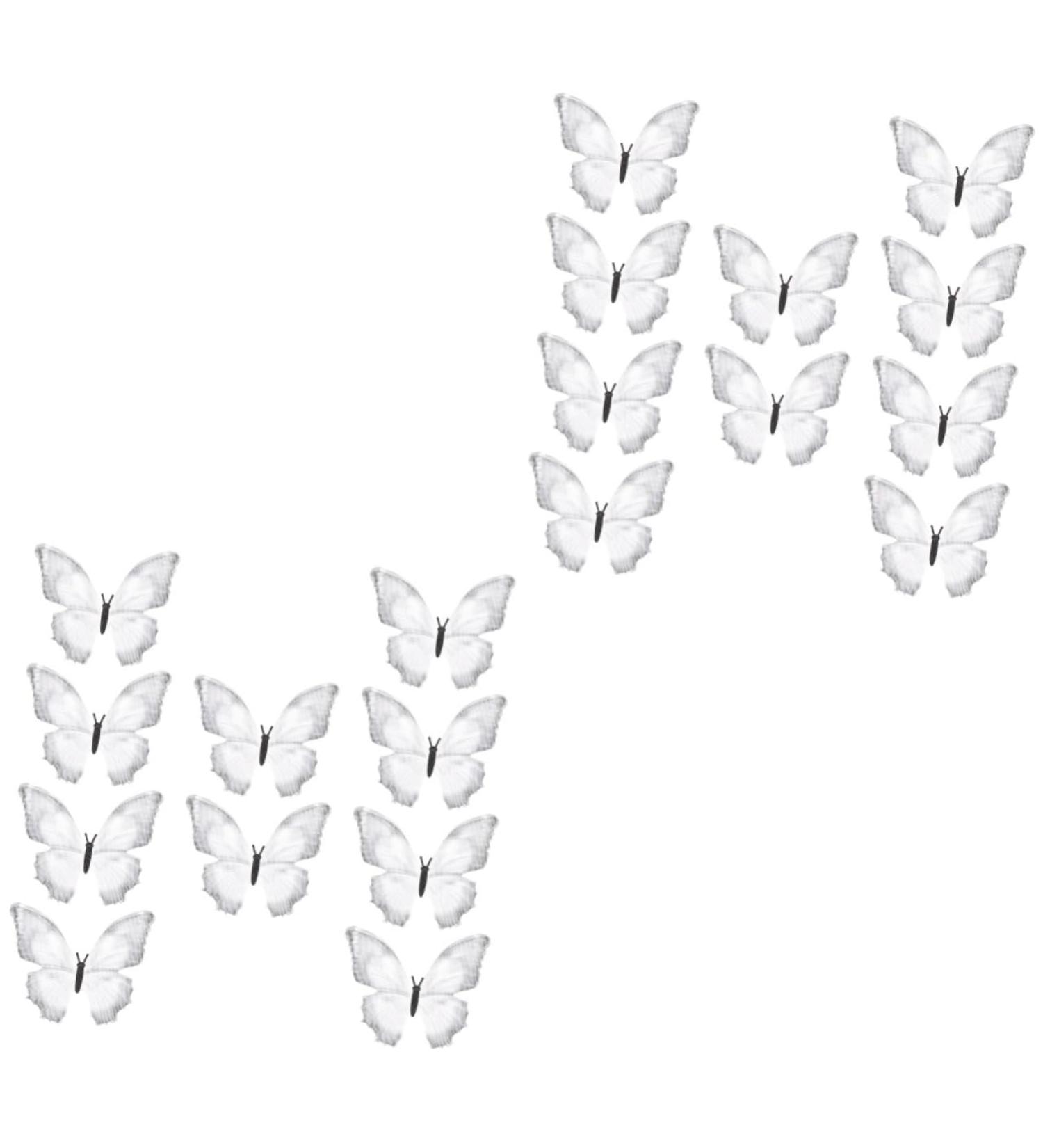 Beavorty 20 pcs DIY butterfly piece wedding hair clips clear hair clips organza ribbon silk butterflies DIY 1 count (Pack of 1) Blackx2pcs - Buy Online on GoSupps.com