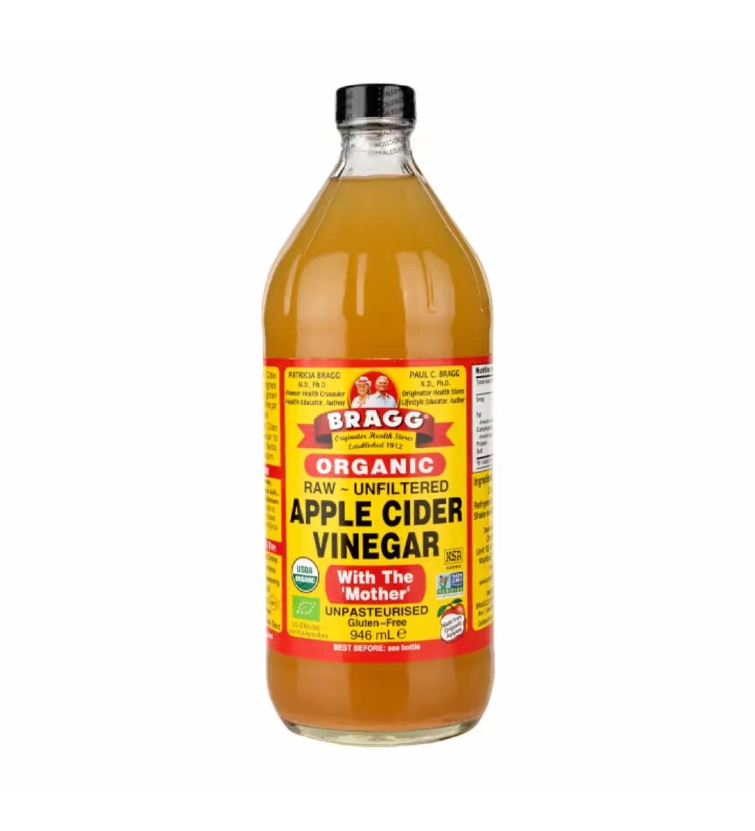2 x Bragg Organic Apple Cider Vinegar with The Mother 946ml - Buy Online on GoSupps.com