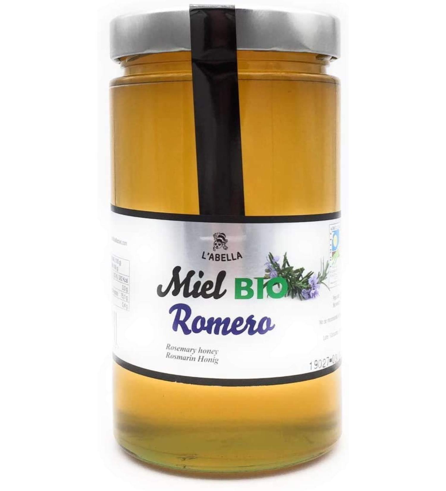 L'abella Mel - Rosemary honey - Organic honey harvested in Spain (900g)
