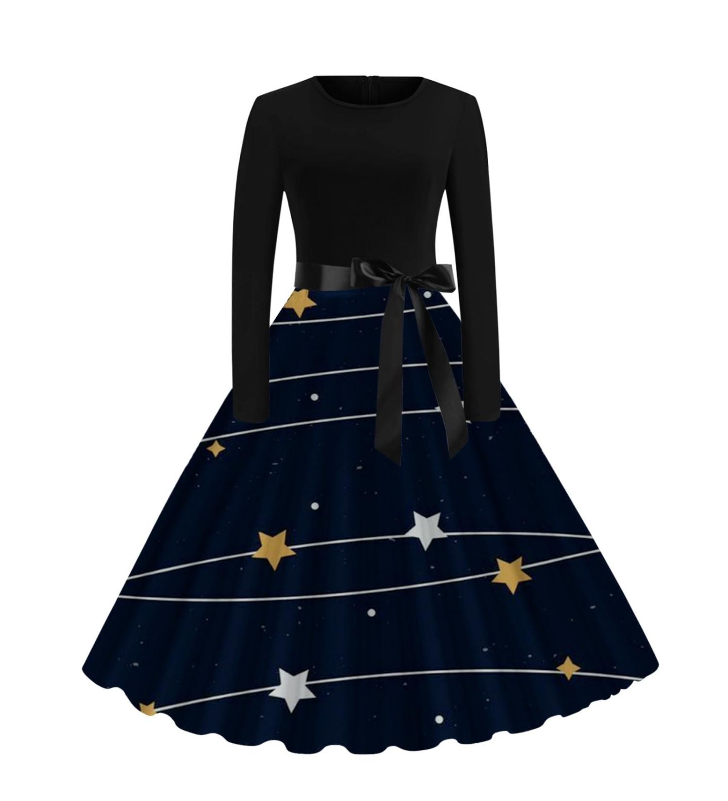 Women's Christmas Dress & Cartoon Hoodie Sweatshirt - Festive Elk Pullover for Autumn & Winter - Buy Online on GoSupps.com