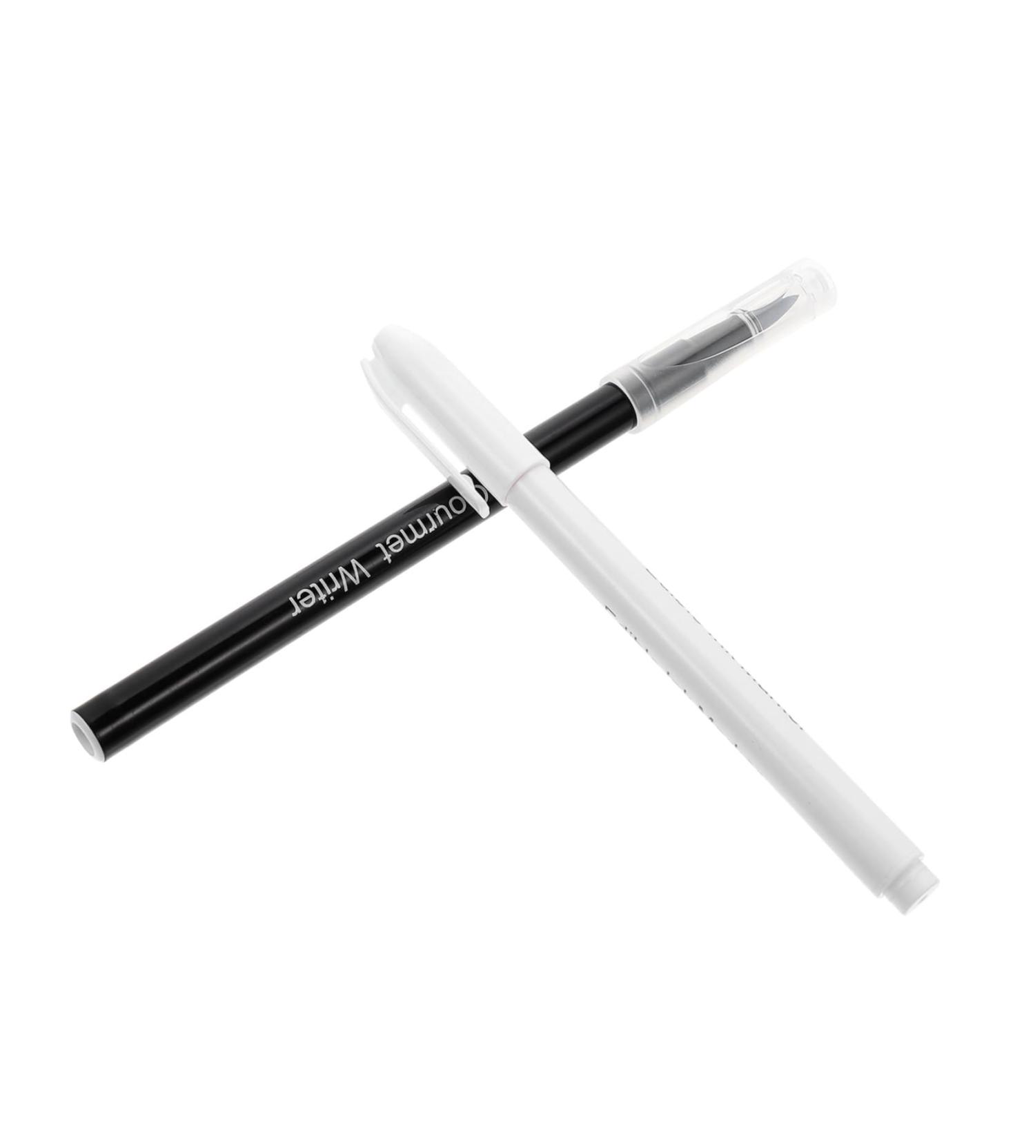 HOLIDYOYO 2pcs Can Be Food Coloring Pen Cake Edible Marking Pen Edible Pen Baking Chocolate Mark Pen Plastic Black White - Buy Online on GoSupps.com