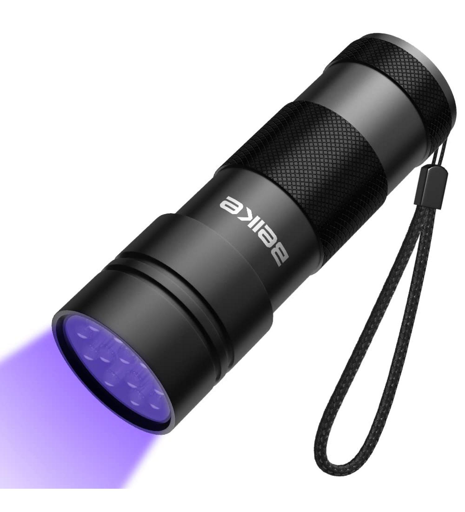 Beike UV Flashlight Black Light - 12 LED Mini Pet Urine Detector & Resin Curing UV Flashlight - Buy Online on GoSupps.com