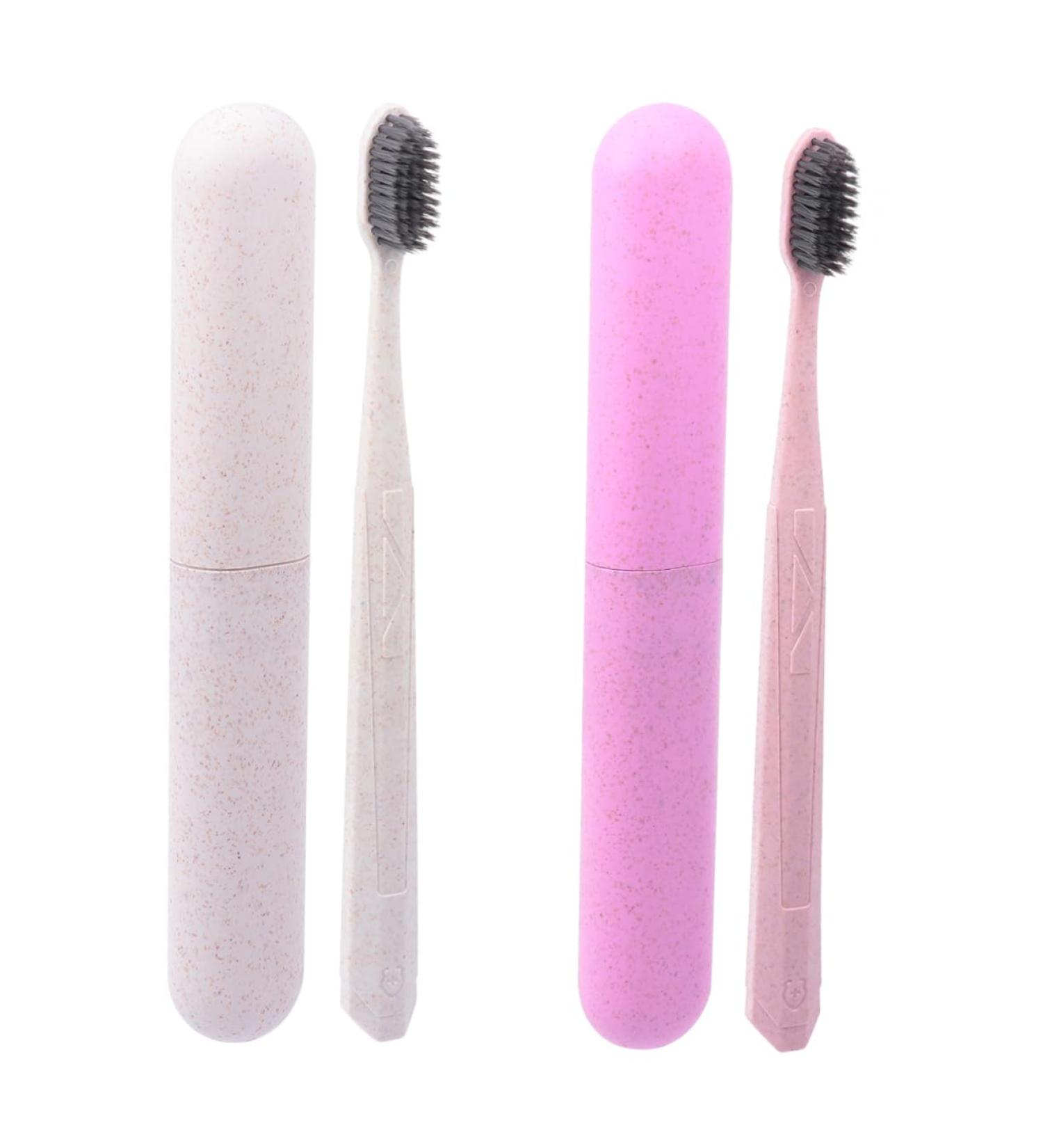 Minkissy 2-in-1 Party Toothbrush Set - Long Handle Toothbrush & Gum Care Tool | Ultra Soft 1 Pack Sorted Colors for Optimal Oral Health - Buy Online on GoSupps.com