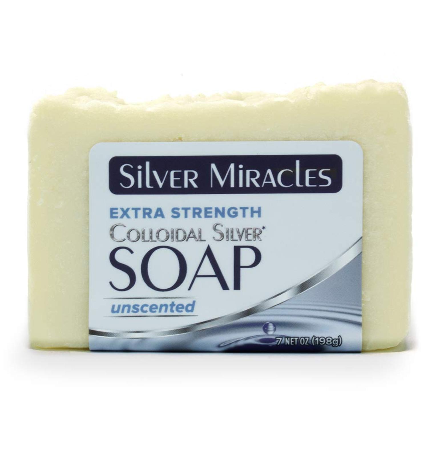 Silver Miracles Extra Strength Colloidal Silver Soap - Natural Antibacterial Cleanser - Buy Online on GoSupps.com