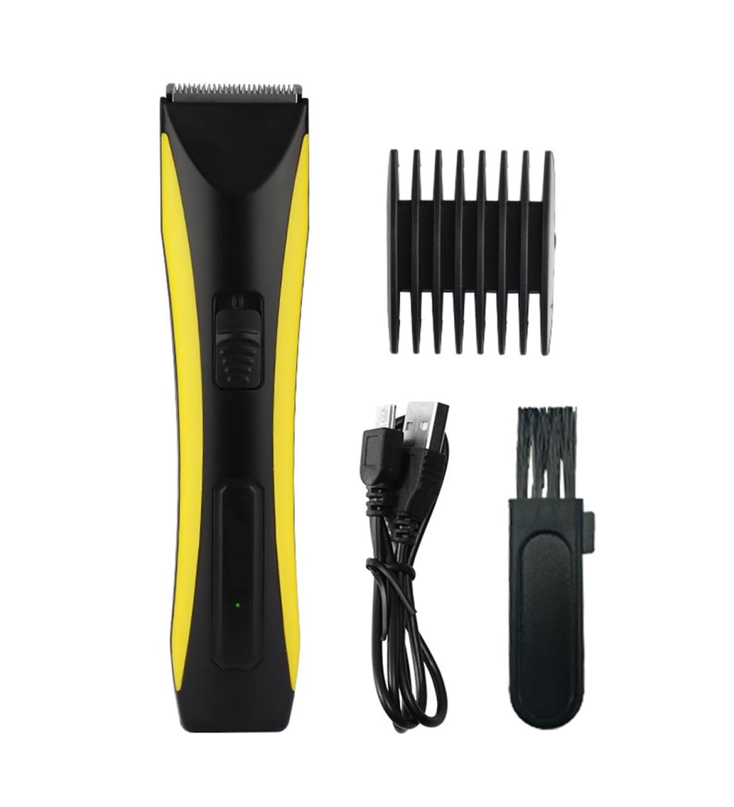 Professional Rechargeable Electric Hair Clippers & Beard Trimmer for Men - Adjustable Styling Clipper (Yellow) - International Shipping Available - Buy Online on GoSupps.com