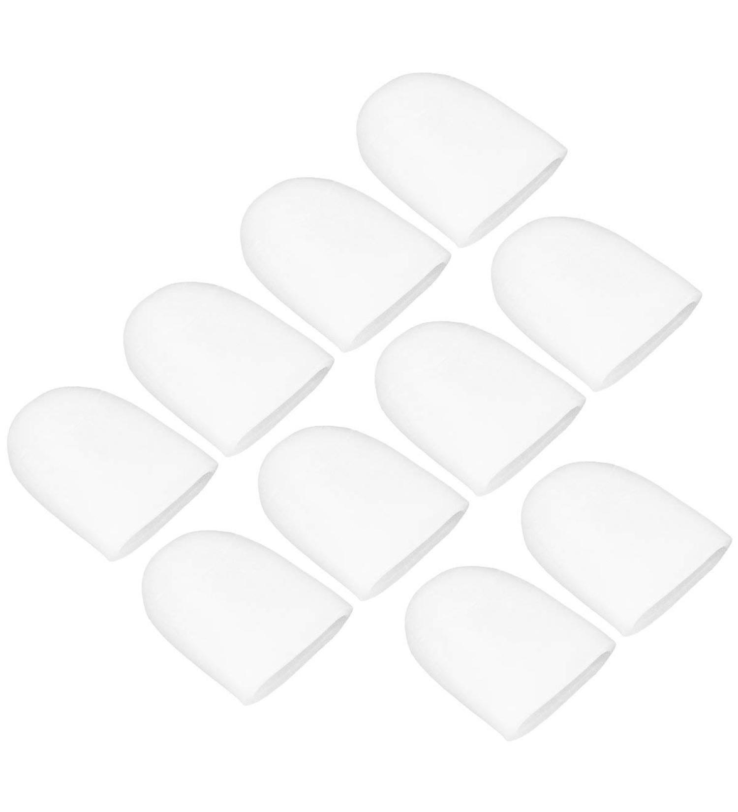 Silicone Toe Caps for Corns & Calluses - Size L White Pack of 10 | Comfort & Protection for Blisters - Buy Online on GoSupps.com